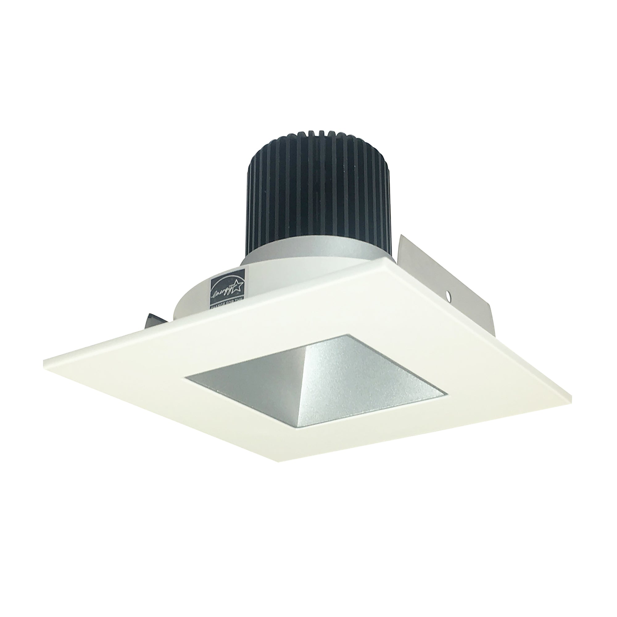 Nora Lighting NIO - 4SNDSQ27XHW/10 4" Iolite LED Square Reflector With Square Aperture, 1000lm / 14W, 2700K - Haze Reflector / White Flange - Sonic Electric