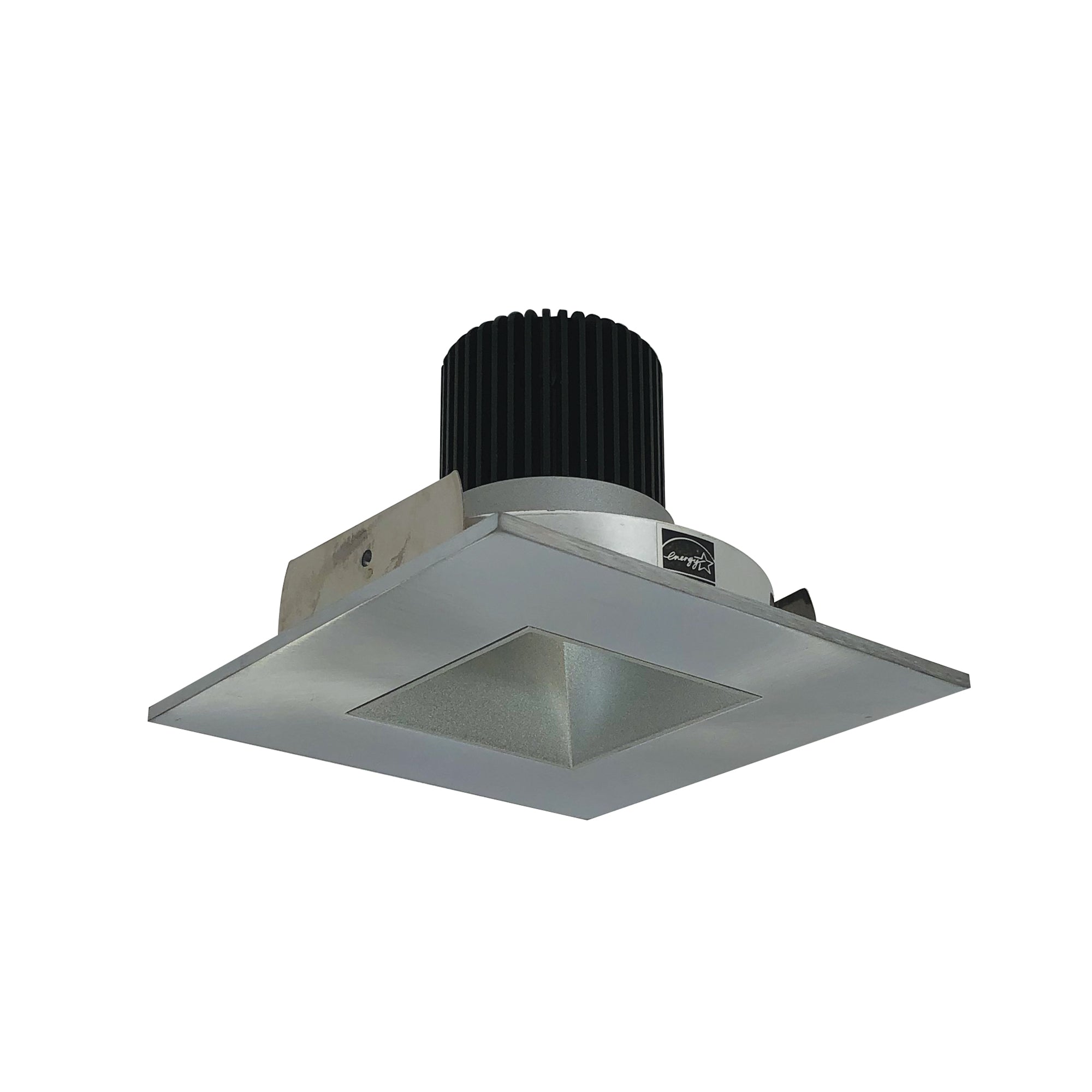 Nora Lighting NIO - 4SNDSQ35XHN/10 4" Iolite LED Square Reflector With Square Aperture, 1000lm / 14W, 3500K - Haze Reflector / Natural Metal Flange - Sonic Electric