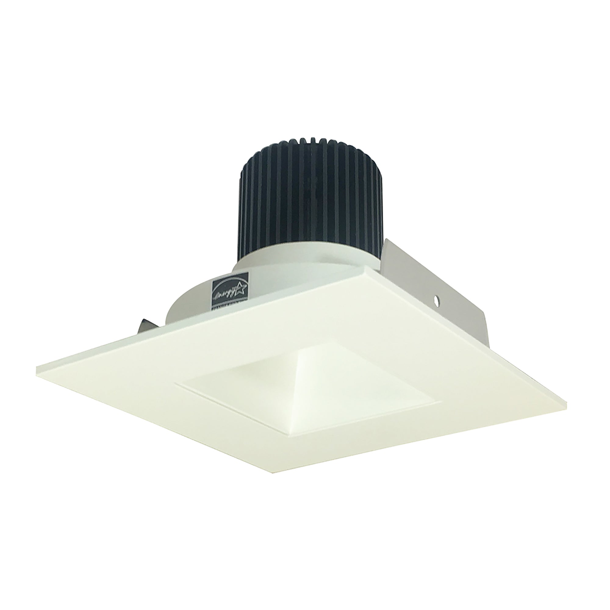 Nora Lighting NIO - 4SNDSQ40XWW/10 4" Iolite LED Square Reflector With Square Aperture, 1000lm / 14W, 4000K - White Reflector / White Flange - Sonic Electric