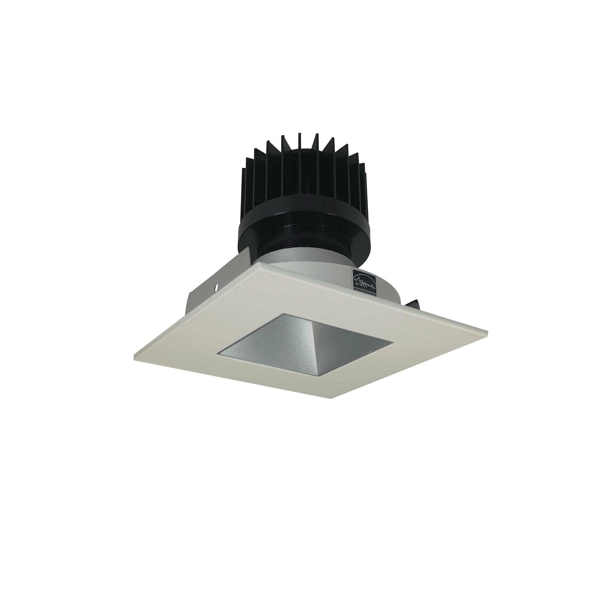 Nora Lighting NIO - 4SNDSQCDXHW/HL 4" Iolite LED Square Reflector with Square Aperture, 1500lm/2000lm/2500lm (varies by housing), Comfort Dim, Haze Reflector / White Flange - Sonic Electric