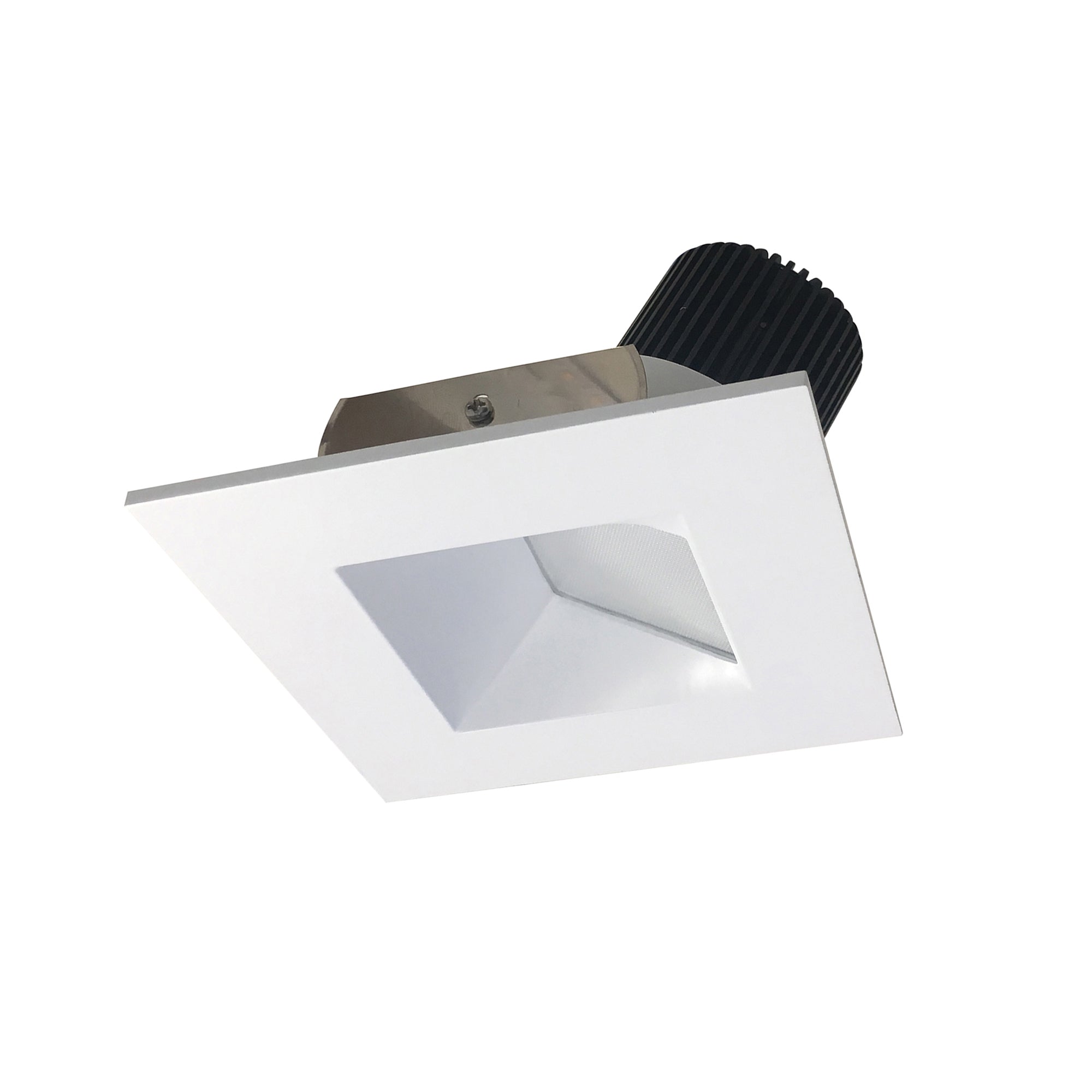Nora Lighting NIO - 4SW30XMPW/10 4" Iolite LED Square Wall Wash, 1000lm / 14W, 3000K, Matte Powder White Reflector / Matte Powder White Flange - Sonic Electric