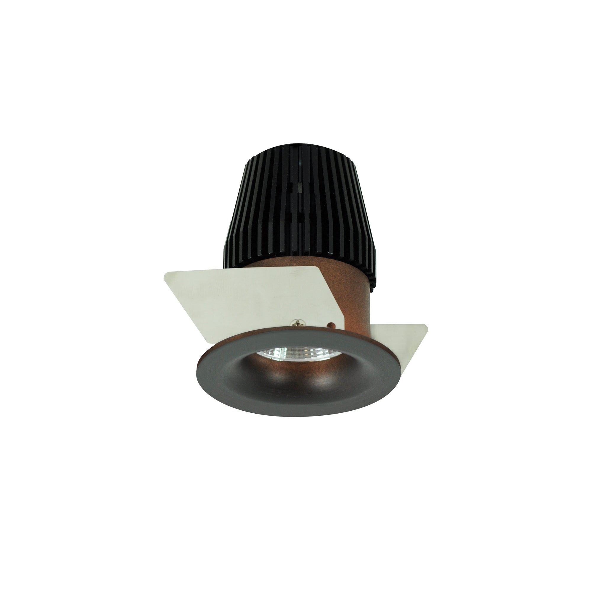Nora Lighting NIOB - 1RNB30XBZ 1" Iolite LED BWF Round Bullnose, 600lm, 3000K, Bronze Reflector / Bronze Flange - Sonic Electric