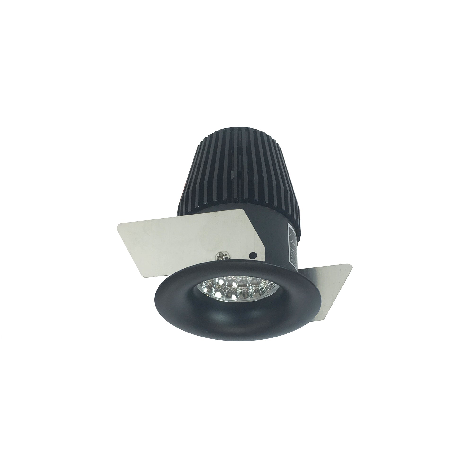 Nora Lighting NIOB - 1RNB35XBB 1" Iolite LED BWF Round Bullnose, 600lm, 3500K, Black Reflector / Black Flange - Sonic Electric