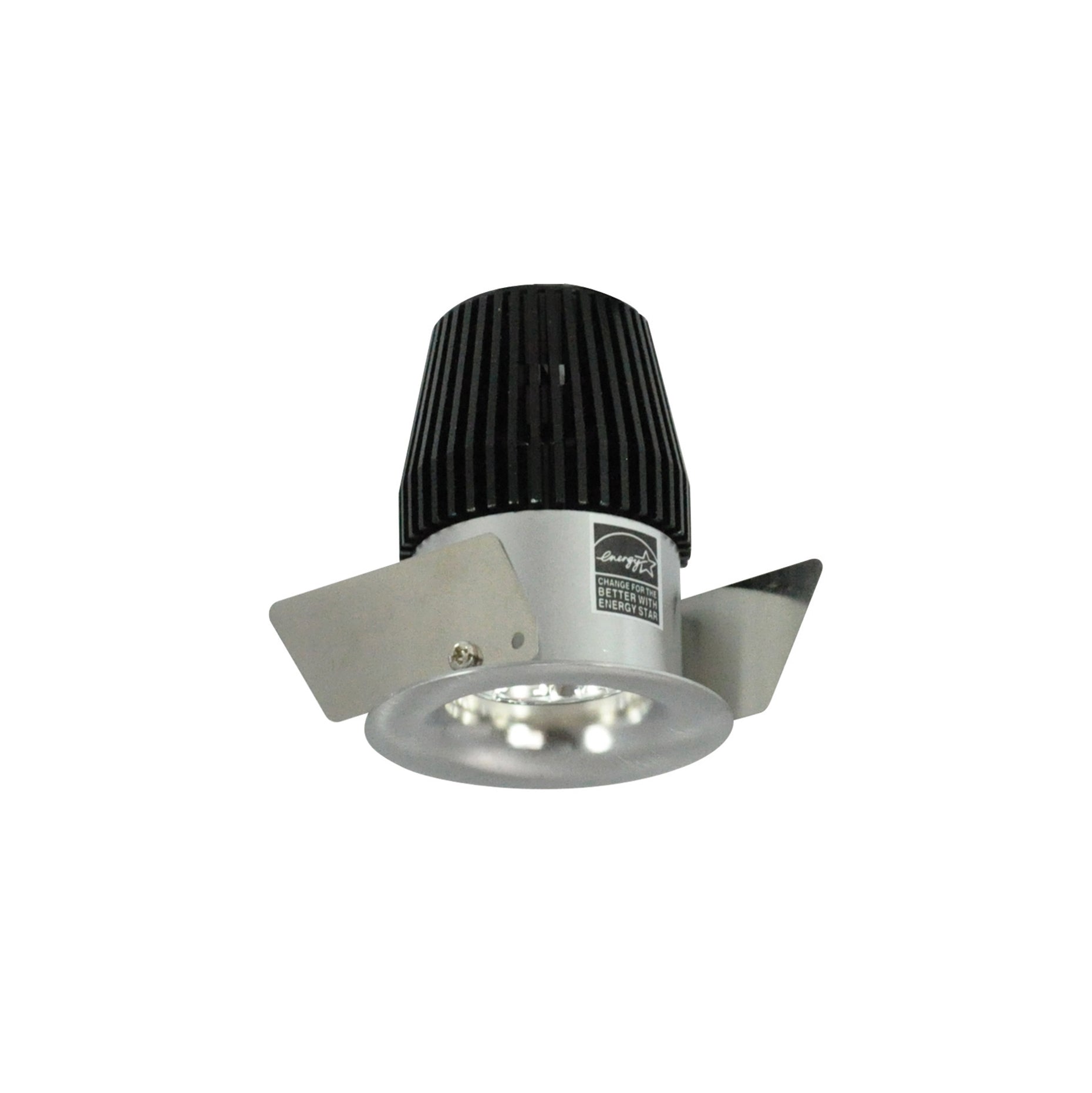 Nora Lighting NIOB - 1RNB35XNN 1" Iolite LED BWF Round Bullnose, 600lm, 3500K, Natural Metal Reflector / Natural Metal Flange - Sonic Electric