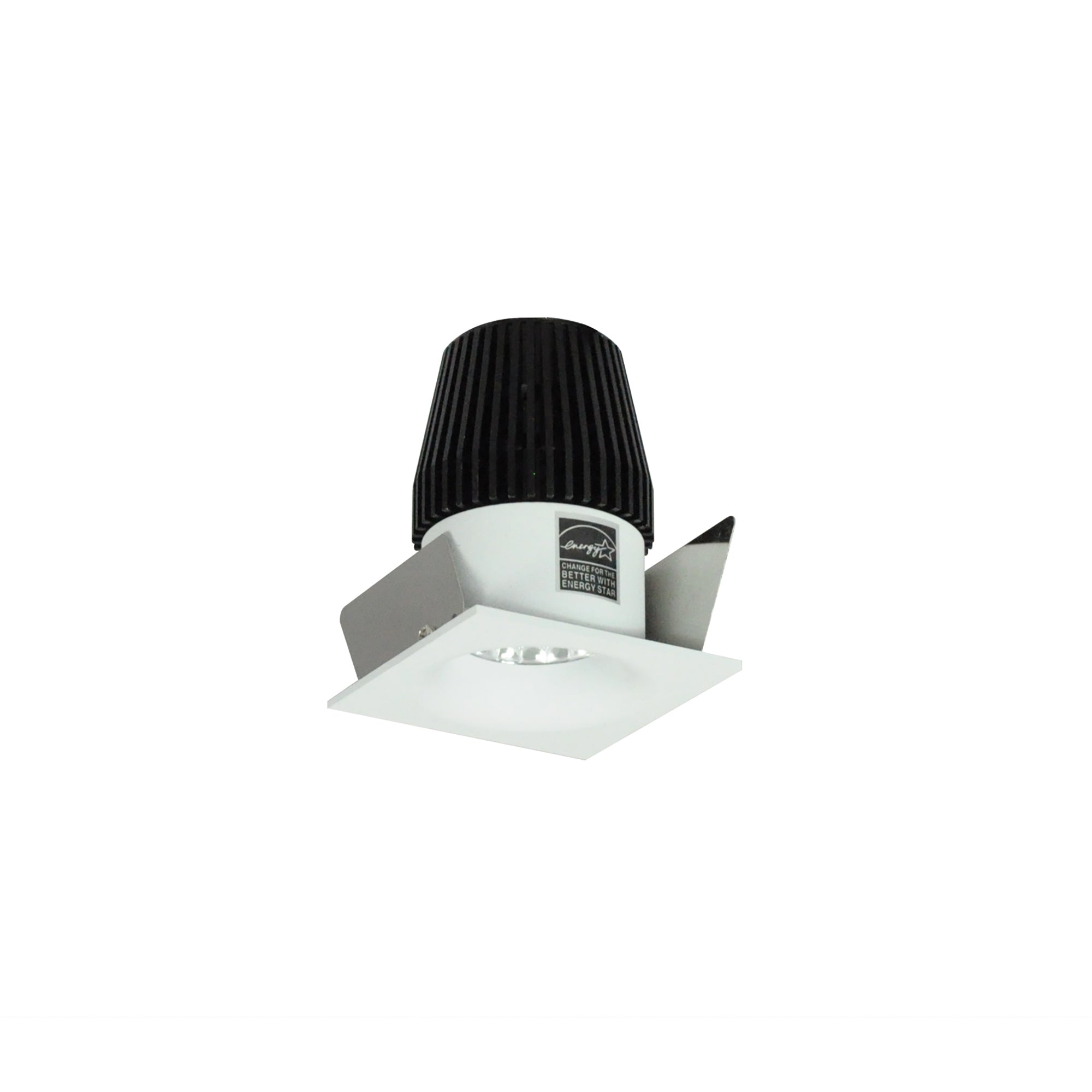 Nora Lighting NIOB - 1SNB50XMPW 1" Iolite LED BWF Square Bullnose, 600lm, 5000K, Matte Powder White Reflector / Matte Powder White Flange - Sonic Electric