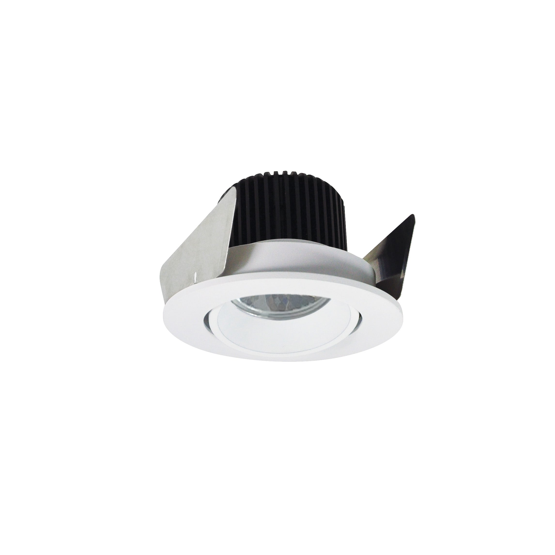 Nora Lighting NIOB - 2RC30QWW 2" Iolite LED Round Adjustable Cone Reflector, 10 - Degree Optic, 800lm / 12W, 3000K, White Reflector / White Flange - Sonic Electric