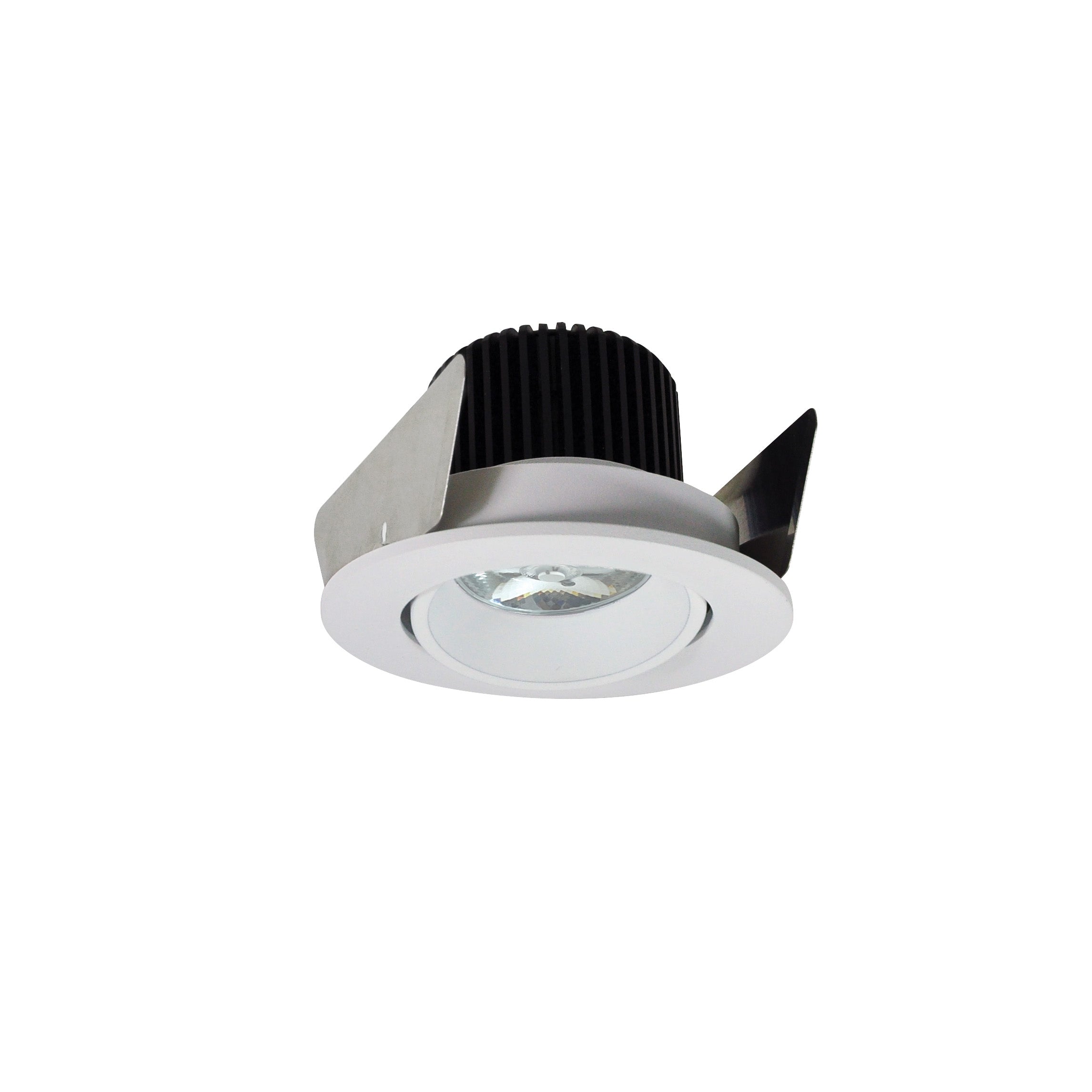 Nora Lighting NIOB - 2RC35QMPW 2" Iolite LED Round Adjustable Cone Reflector, 10 - Degree Optic, 800lm / 12W, 3500K, Matte Powder White Reflector / Matte Powder White Flange - Sonic Electric