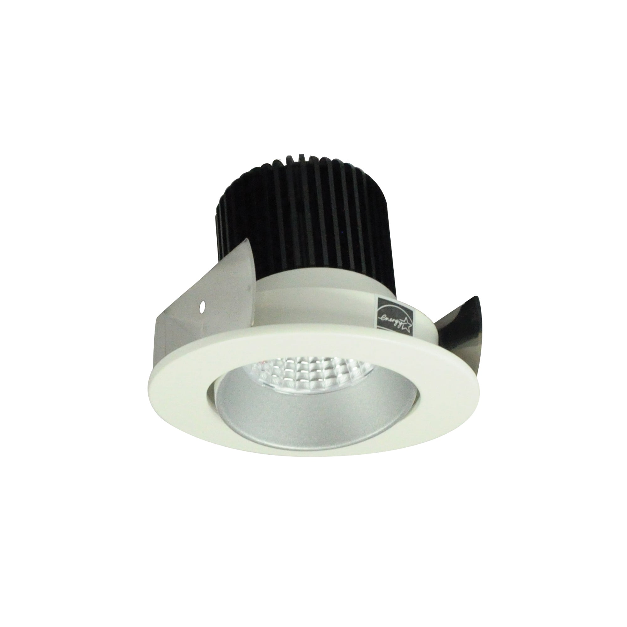 Nora Lighting NIOB - 2RC35XHW/10 2" Iolite LED Round Adjustable Cone Reflector, 1000lm / 14W, 3500K, Haze Reflector / White Flange - Sonic Electric