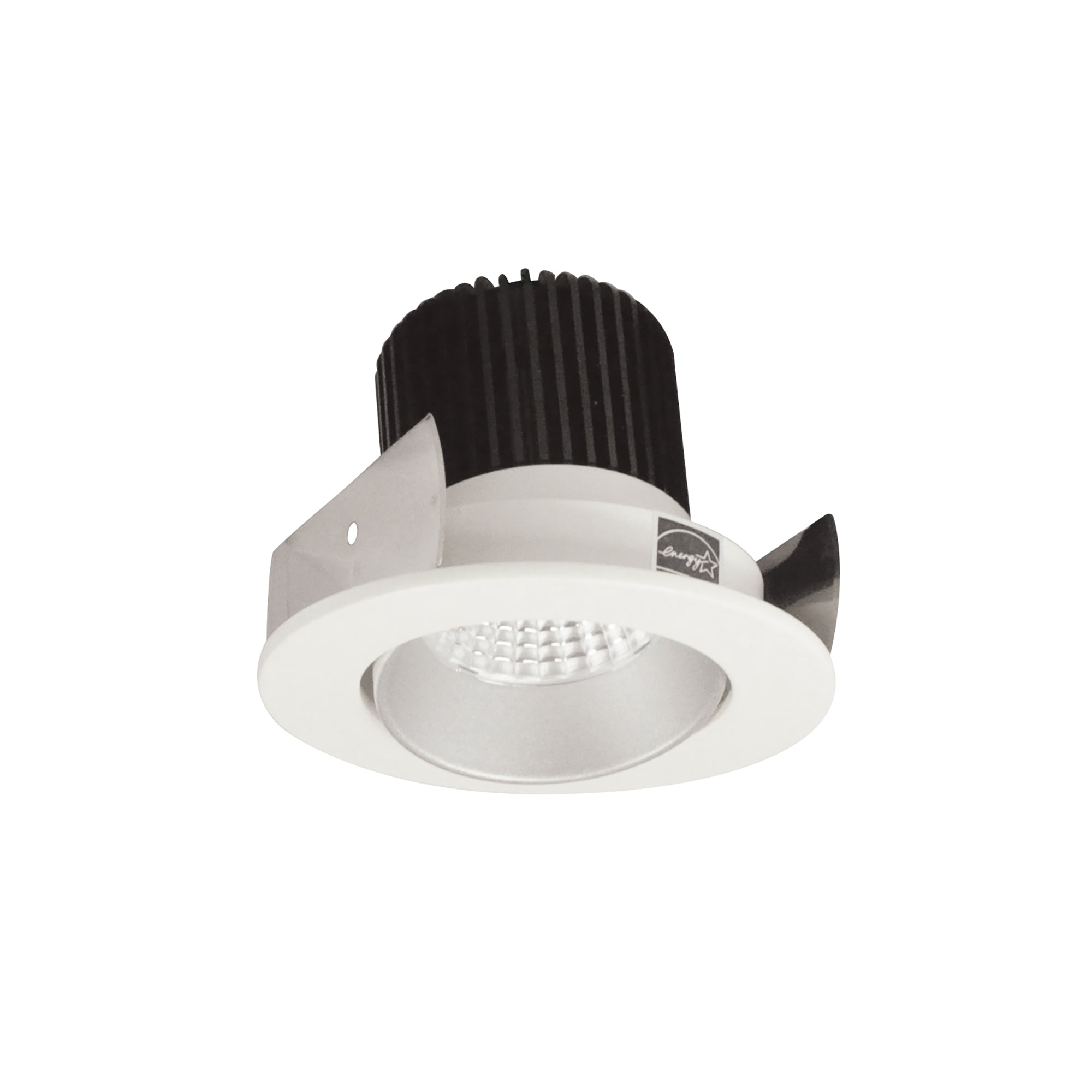 Nora Lighting NIOB - 2RC35XHZMPW/10 2" Iolite LED Round Adjustable Cone Reflector, 1000lm / 14W, 3500K, Haze Reflector / Matte Powder White Flange - Sonic Electric