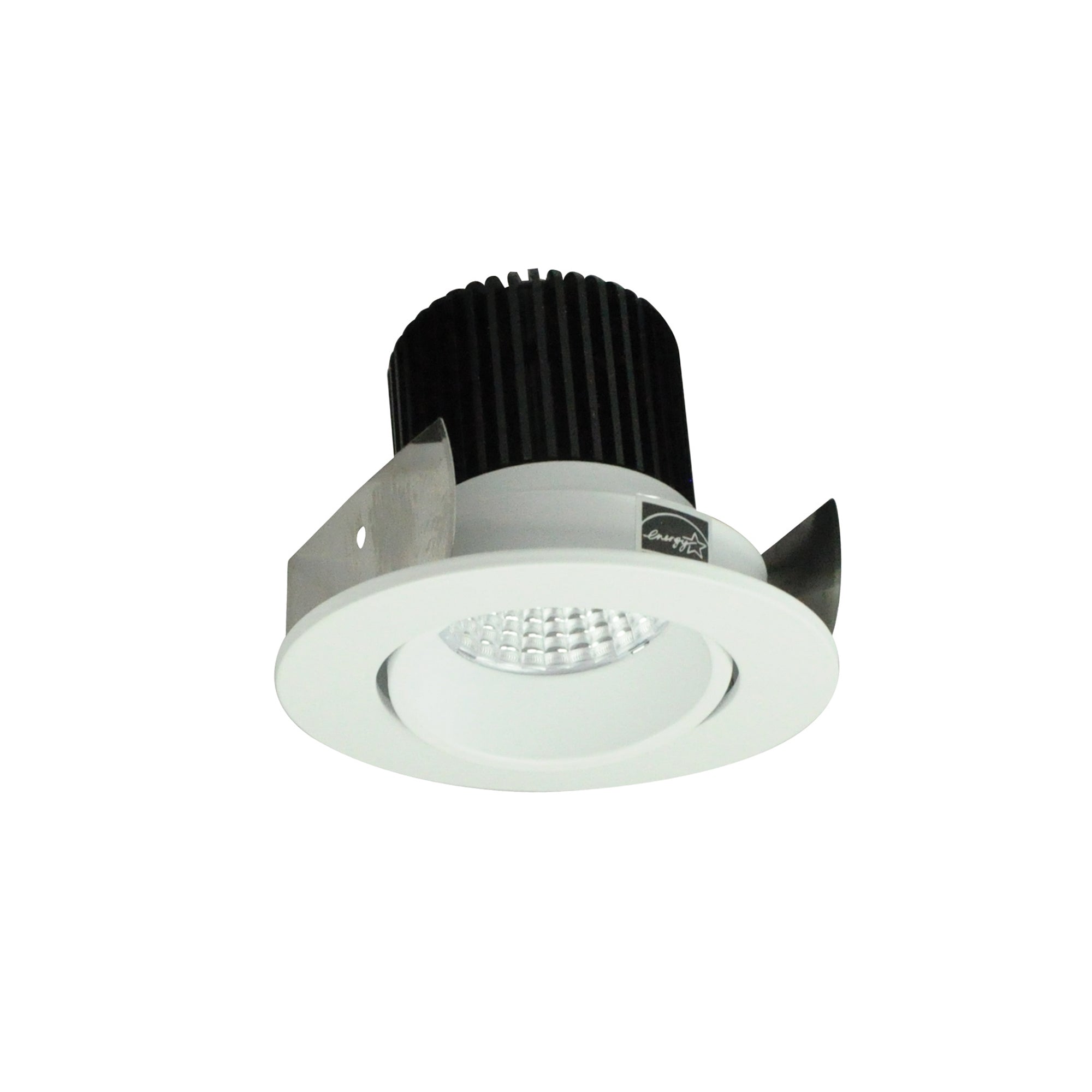 Nora Lighting NIOB - 2RC40XMPW/10 2" Iolite LED Round Adjustable Cone Reflector, 1000lm / 14W, 4000K, Matte Powder White Reflector / Matte Powder White Flange - Sonic Electric