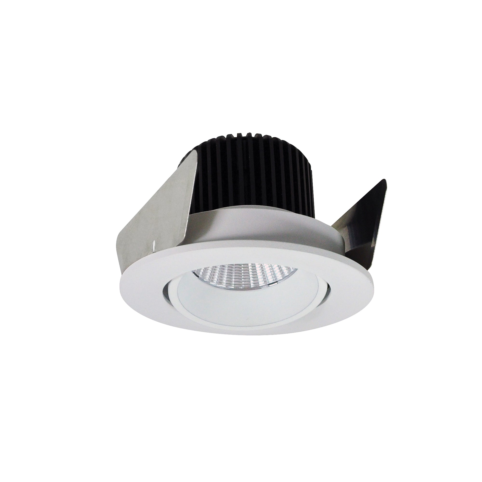 Nora Lighting NIOB - 2RC50XWW/10 2" Iolite LED Round Adjustable Cone Reflector, 1000lm / 14W, 5000K, White Reflector / White Flange - Sonic Electric