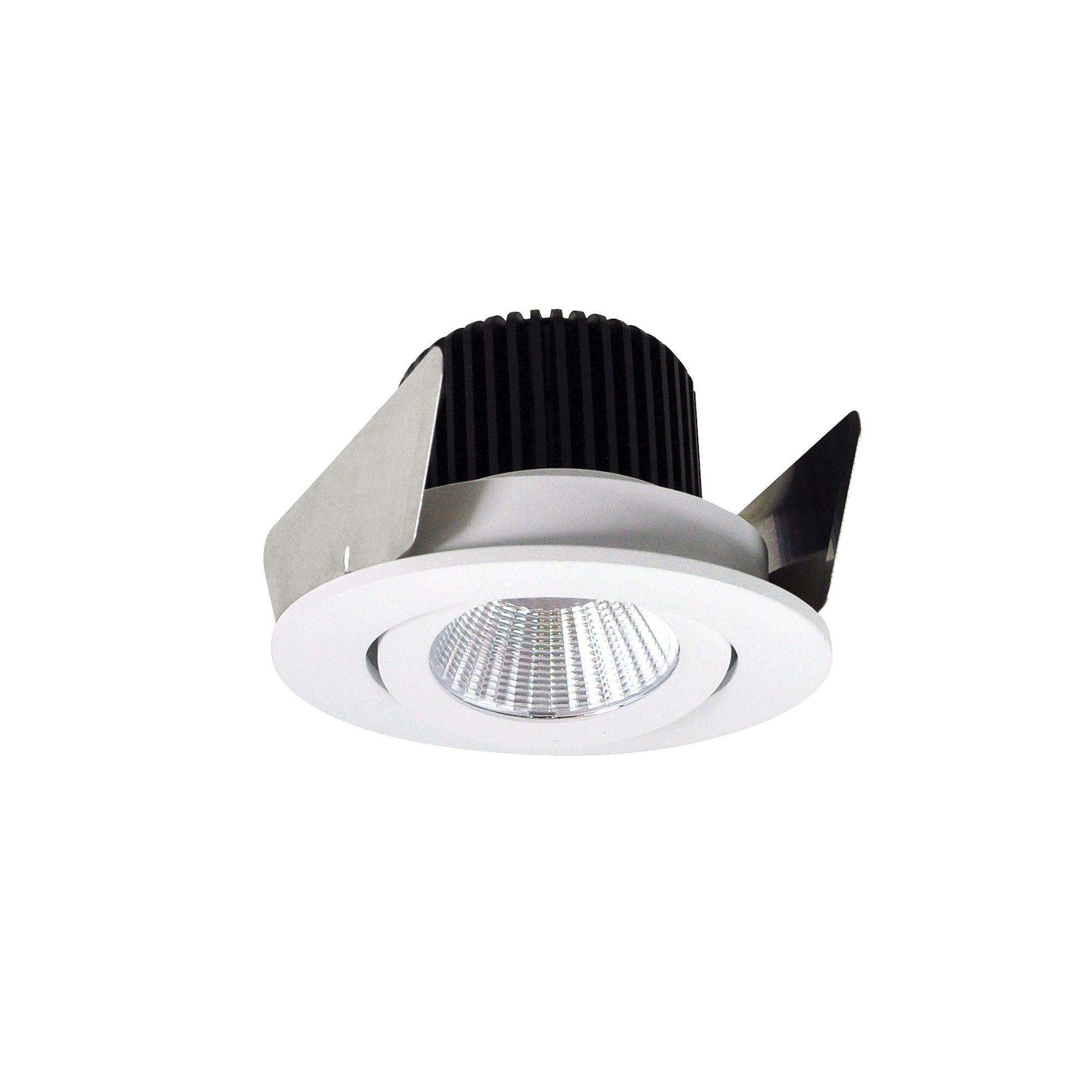 Nora Lighting NIOB - 2RG27XWW/10 2" Iolite LED Round Adjustable Gimbal, 1000lm / 14W, 2700K, White Finish - Sonic Electric