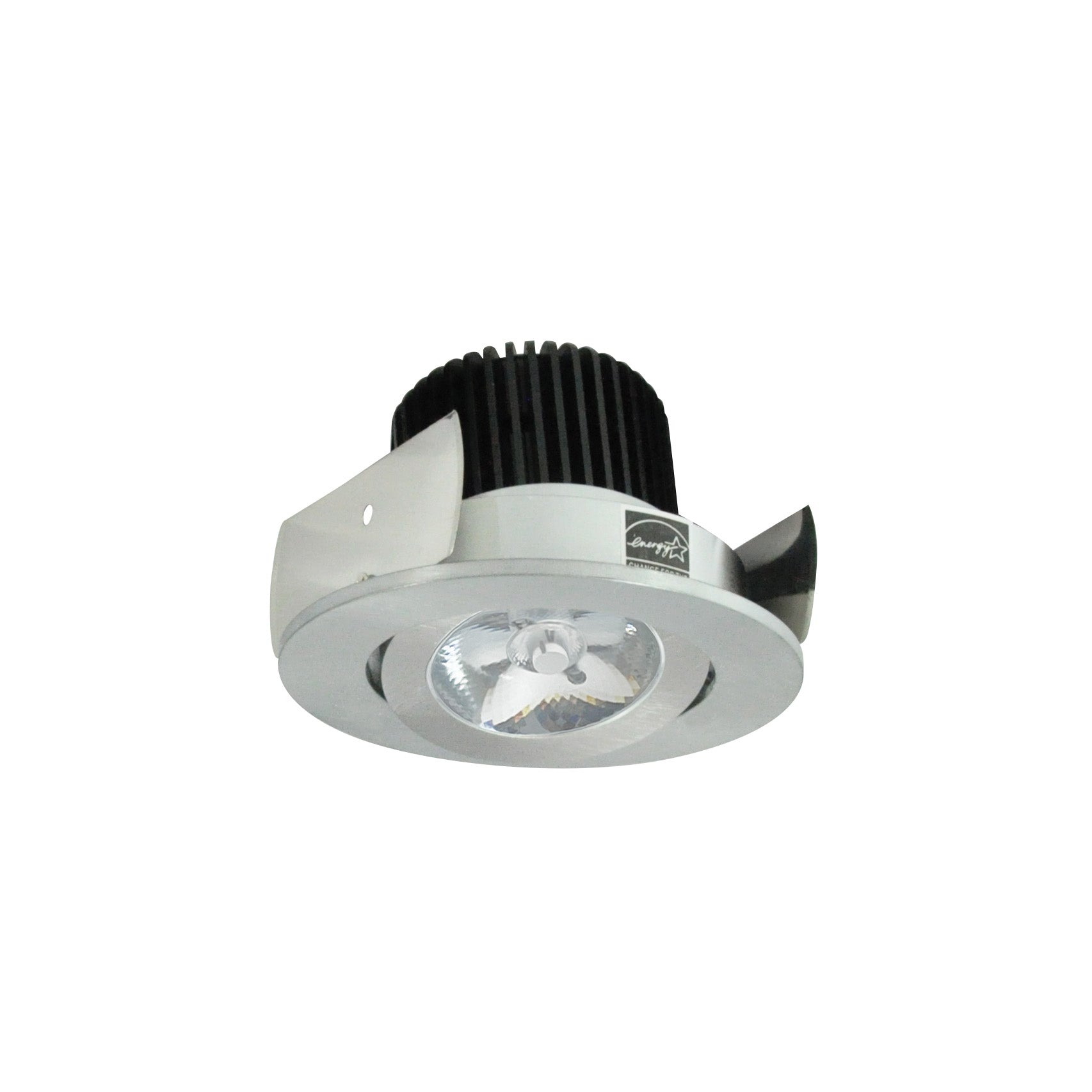 Nora Lighting NIOB - 2RG40QNN 2" Iolite LED Round Adjustable Gimbal, 10 - Degree Optic, 850lm / 12W, 4000K, Natural Metal Finish - Sonic Electric