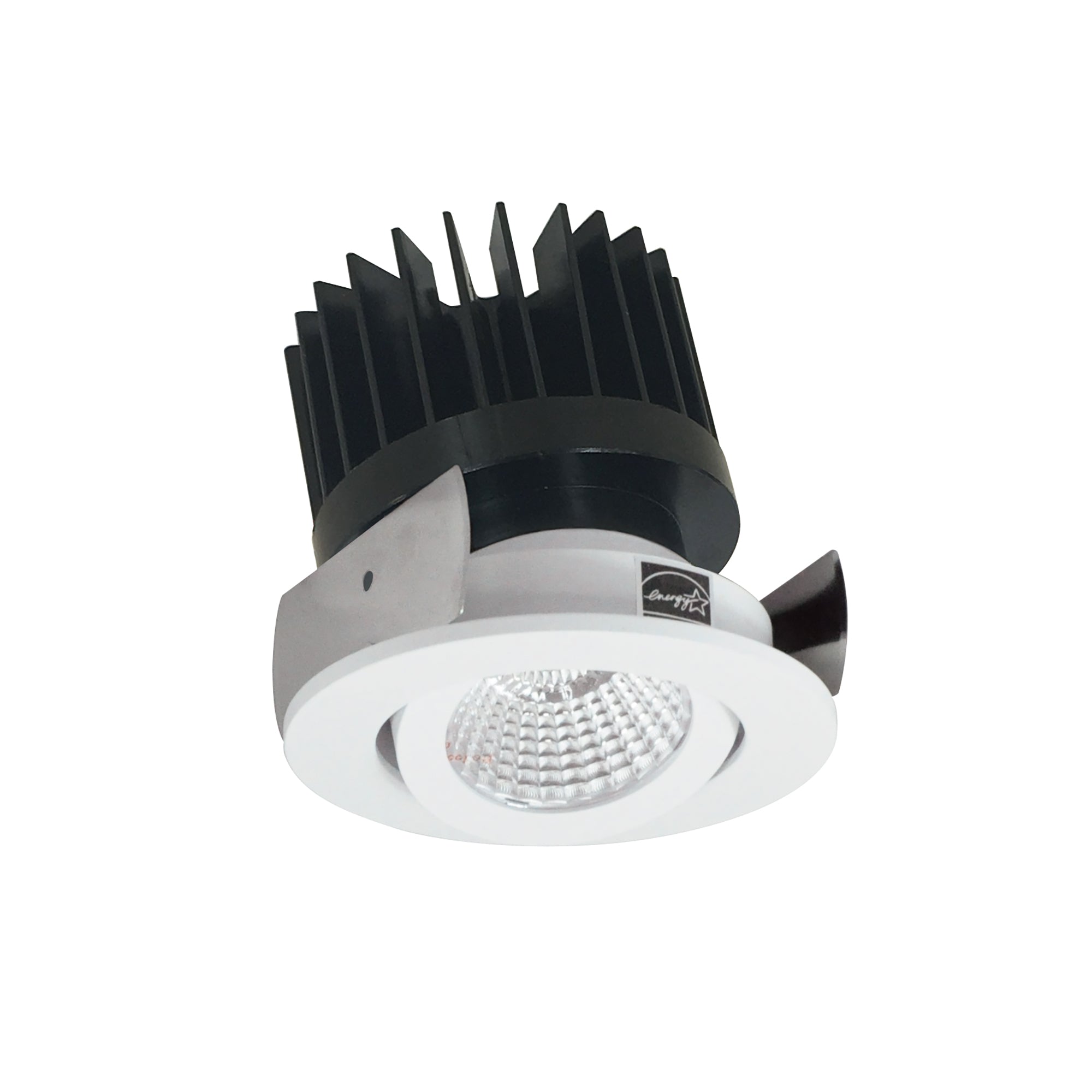 Nora Lighting NIOB - 2RGCDXMPW/HL 2" Iolite LED Round Adjustable Gimbal, 1500lm/2000lm/2500lm (varies by housing), Comfort Dim, Matte Powder White Finish - Sonic Electric