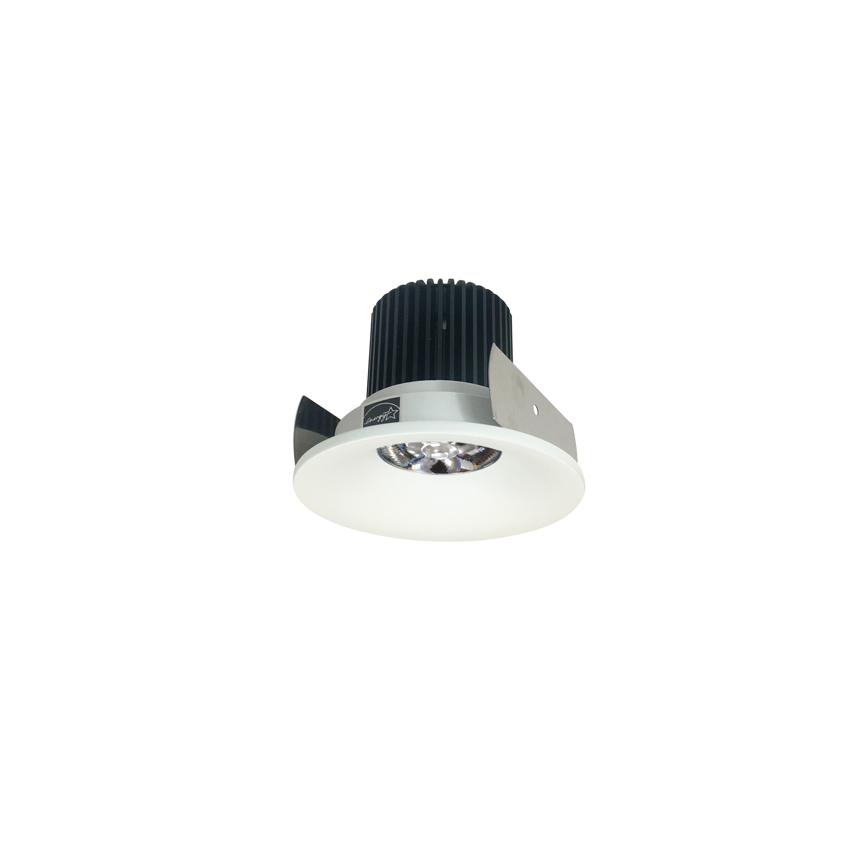 Nora Lighting NIOB - 2RNB27QMPW 2" Iolite LED Round Bullnose, 10 - Degree Optic, 850lm / 12W, 2700K, Matte Powder White Finish - Sonic Electric