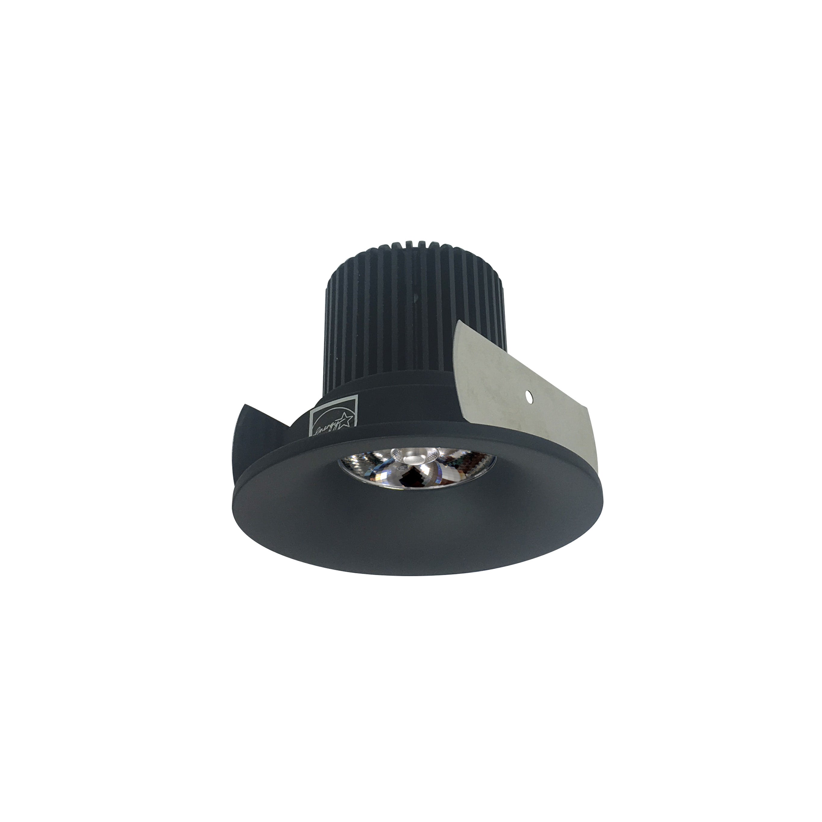 Nora Lighting NIOB - 2RNB40QBB 2" Iolite LED Round Bullnose, 10 - Degree Optic, 850lm / 12W, 4000K, Black Finish - Sonic Electric
