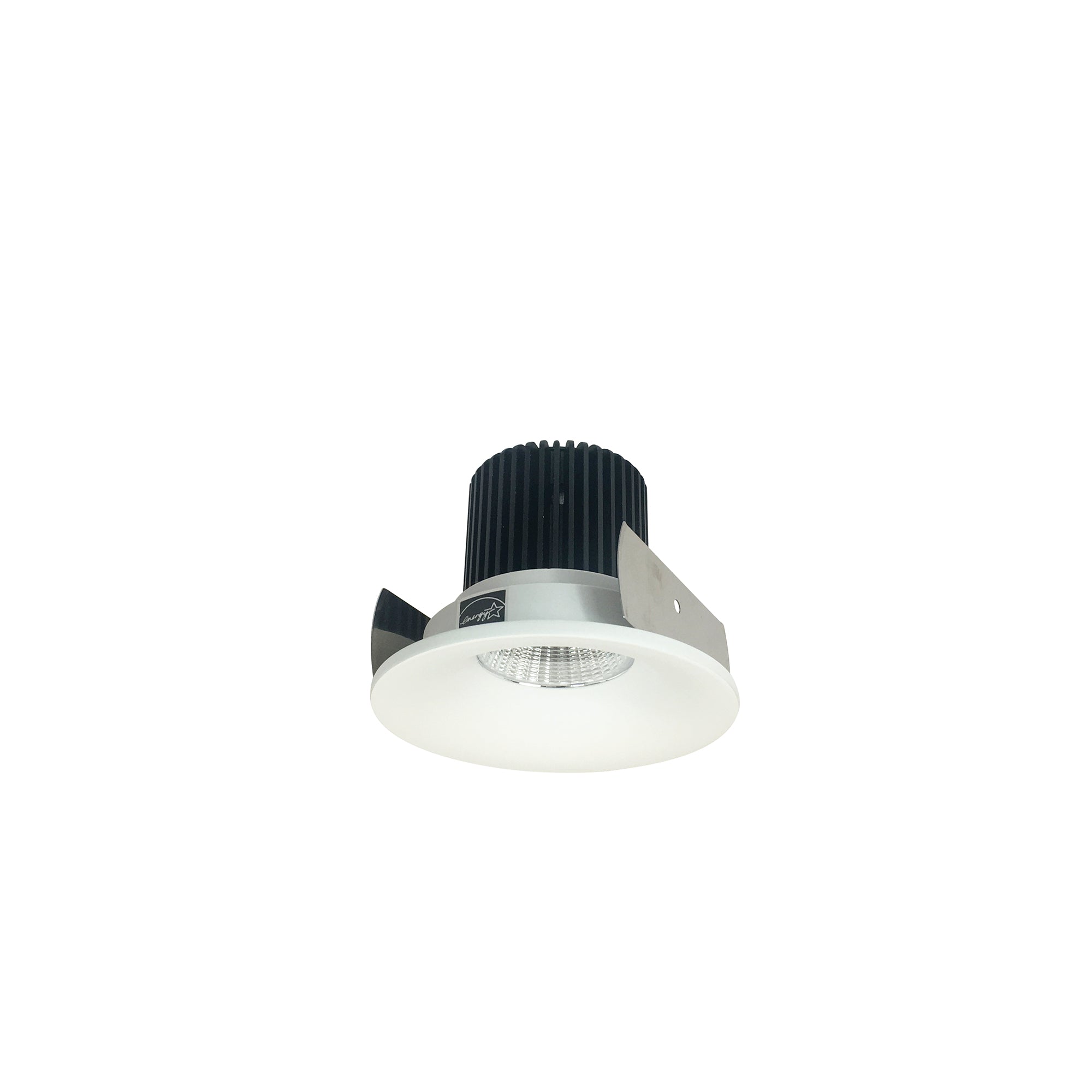 Nora Lighting NIOB - 2RNB40XMPW/10 2" Iolite LED Round Bullnose, 1000lm / 14W, 4000K, Matte Powder White Finish - Sonic Electric