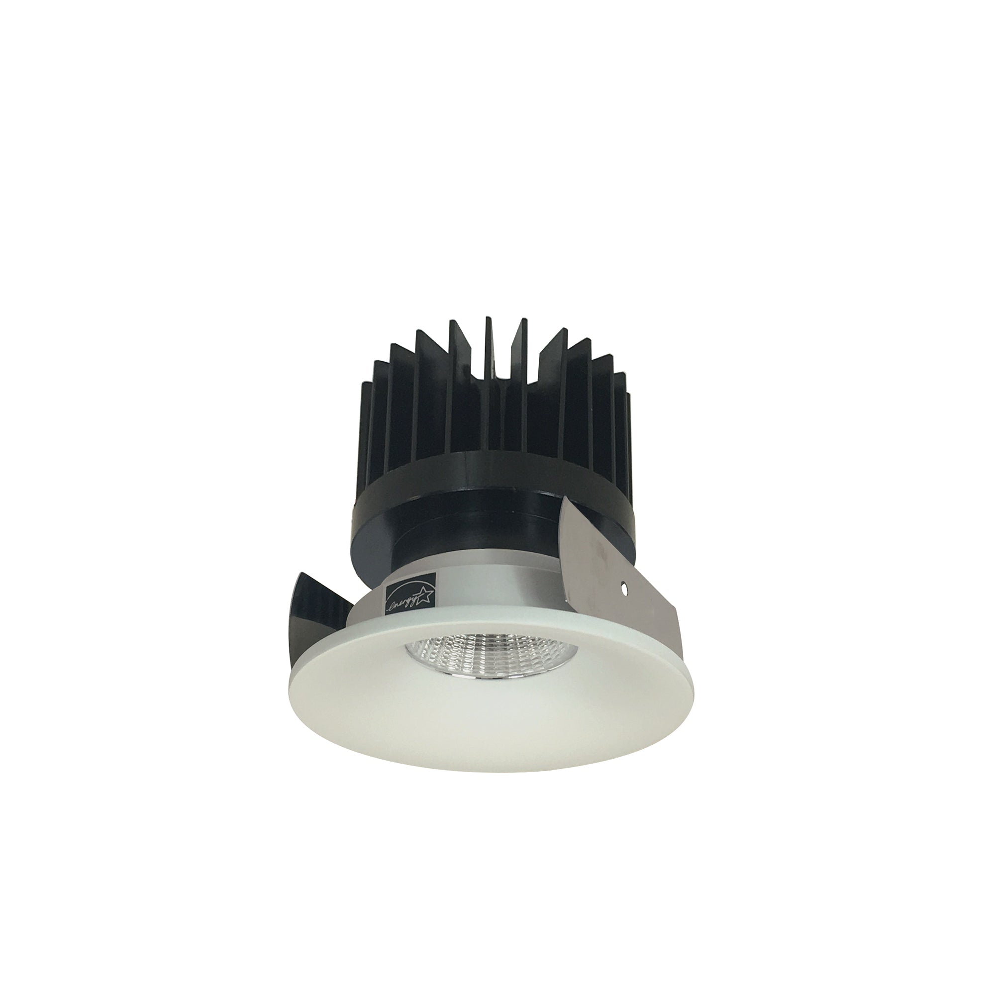 Nora Lighting NIOB - 2RNB40XWW/HL 2" Iolite LED Round Bullnose, 1500lm/2000lm/2500lm (varies by housing), 4000K, White Finish - Sonic Electric