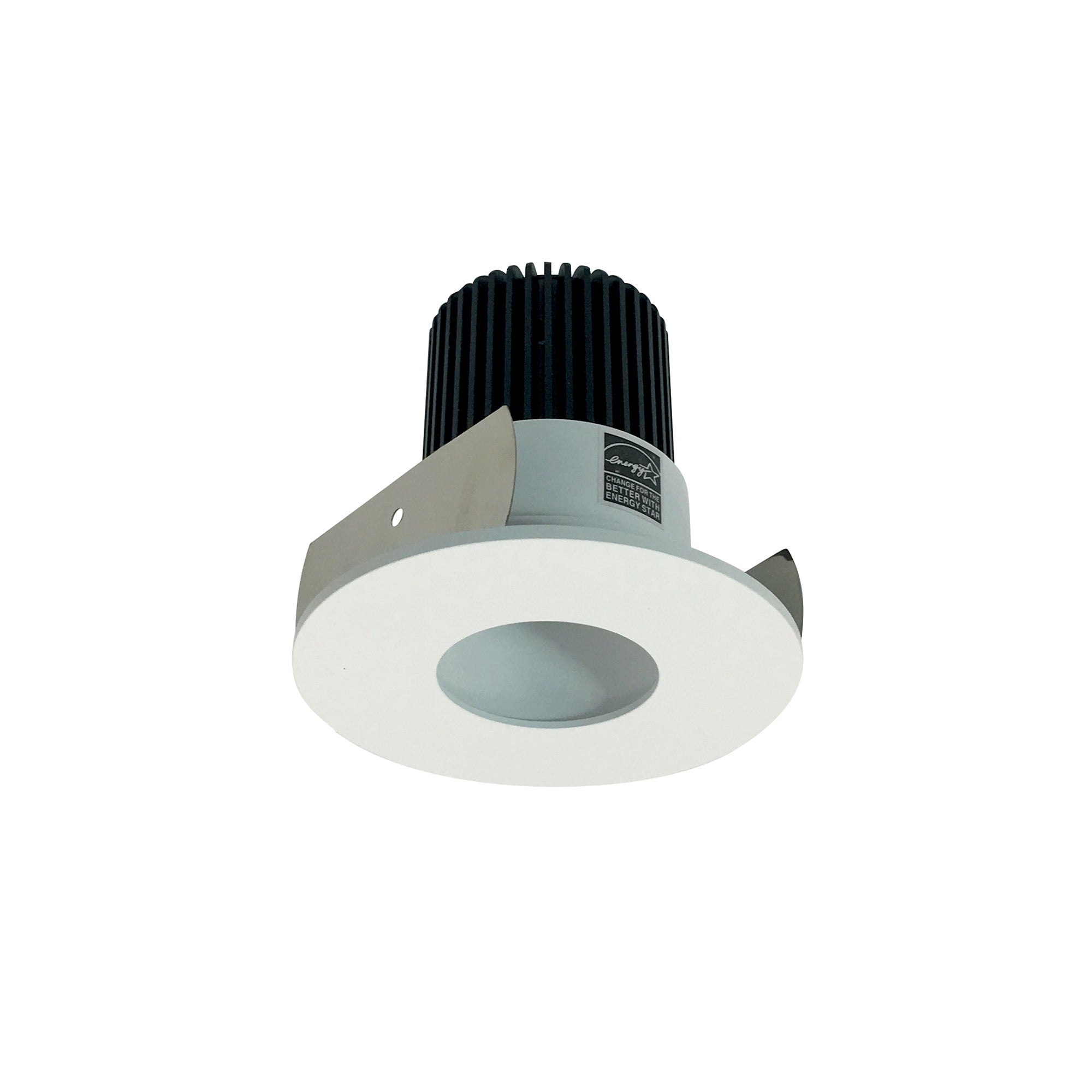 Nora Lighting NIOB - 2RPH35QMPW 2" Iolite LED Round Pinhole, 10 - Degree Optic, 700lm / 12W, 3500K, Matte Powder White Pinhole / Matte Powder White Flange - Sonic Electric