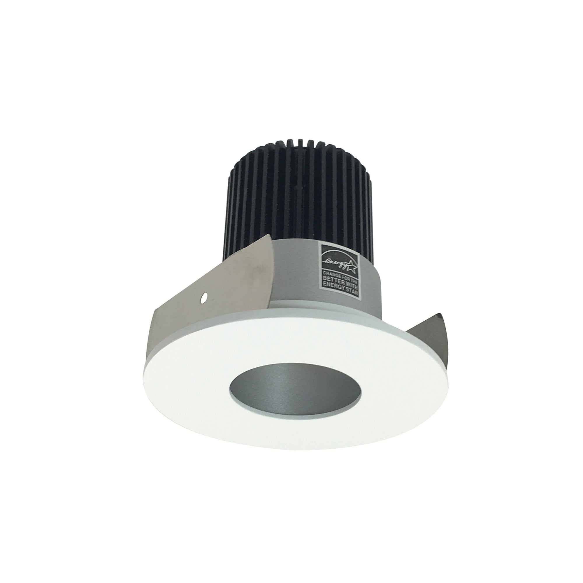Nora Lighting NIOB - 2RPH40QHZMPW 2" Iolite LED Round Pinhole, 10 - Degree Optic, 700lm / 12W, 4000K, Haze Pinhole / Matte Powder White Flange - Sonic Electric