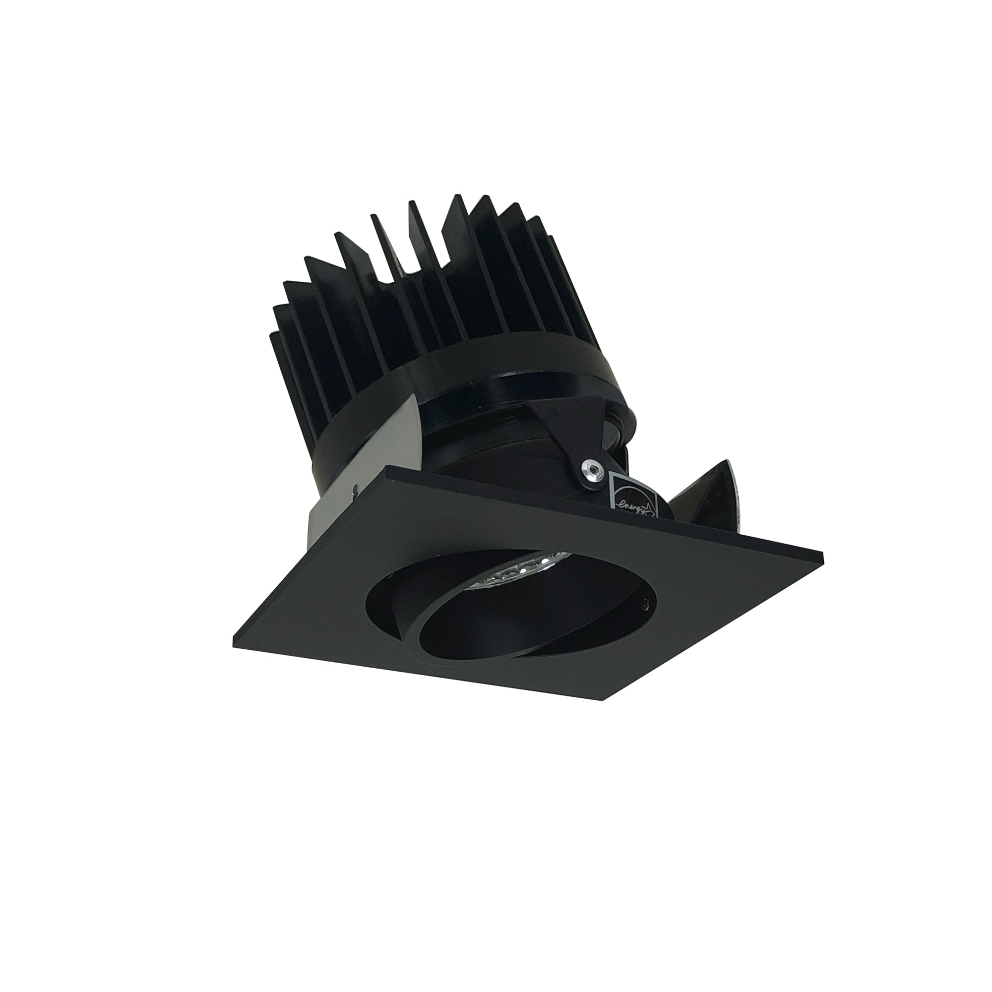 Nora Lighting NIOB - 2SC30XBB/HL 2" Iolite LED Square Adjustable Cone Reflector, 1500lm/2000lm/2500lm (varies by housing), 3000K, Black Reflector / Black Flange - Sonic Electric