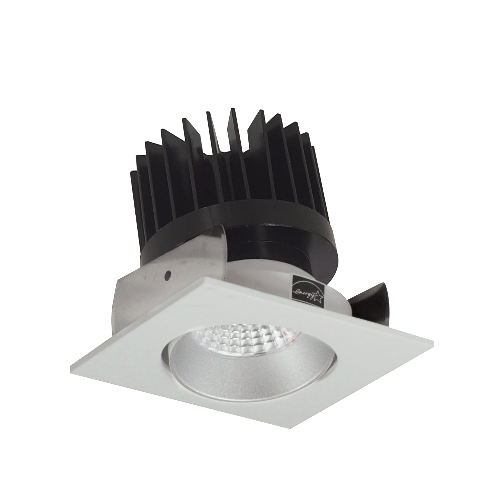 Nora Lighting NIOB - 2SC50XHW/HL 2" Iolite LED Square Adjustable Cone Reflector, 1500lm/2000lm/2500lm (varies by housing), 5000K, Haze Reflector / White Flange - Sonic Electric