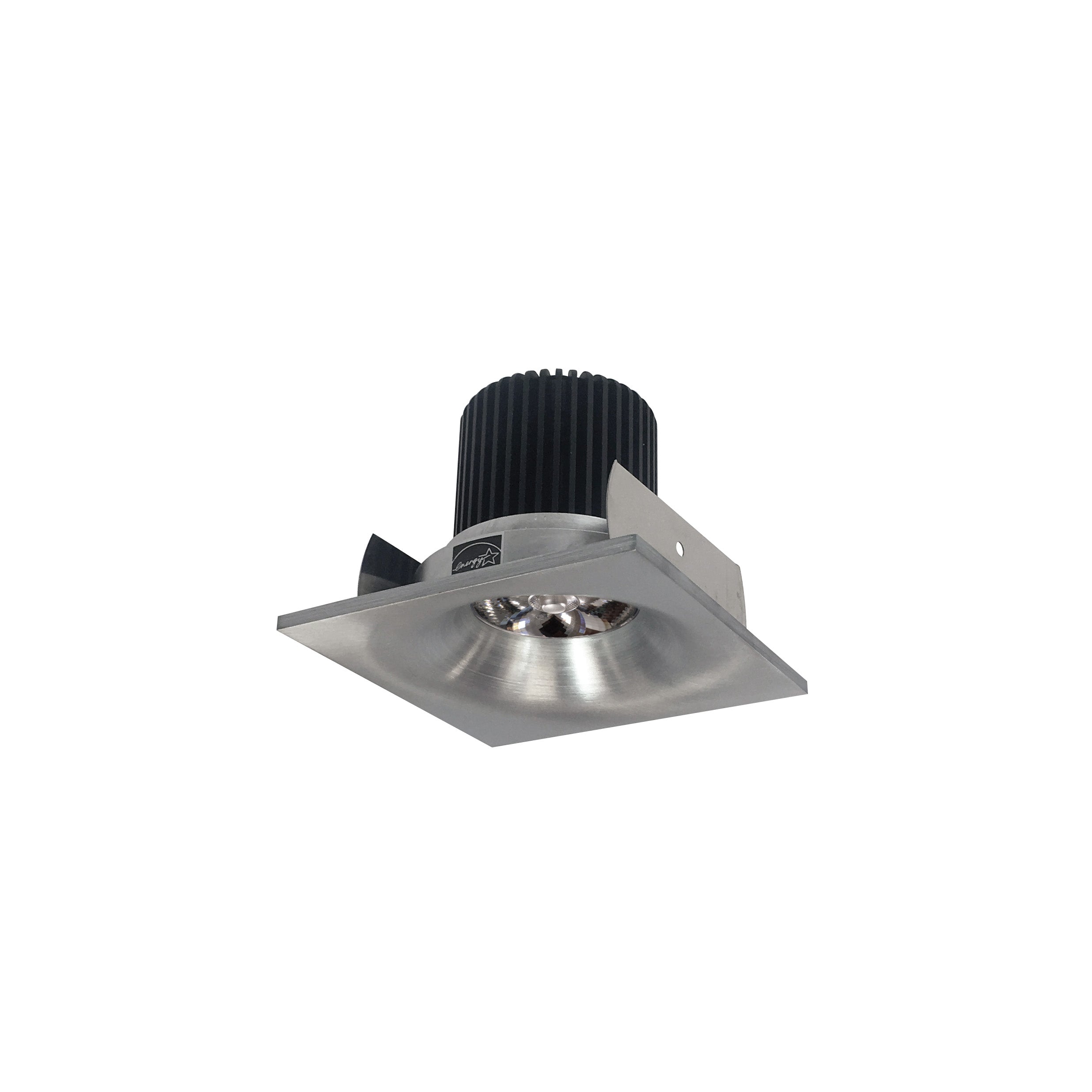 Nora Lighting NIOB - 2SNB30QNN 2" Iolite LED Square Bullnose, 10 - Degree Optic, 800lm / 12W, 3000K, Natural Metal Finish - Sonic Electric