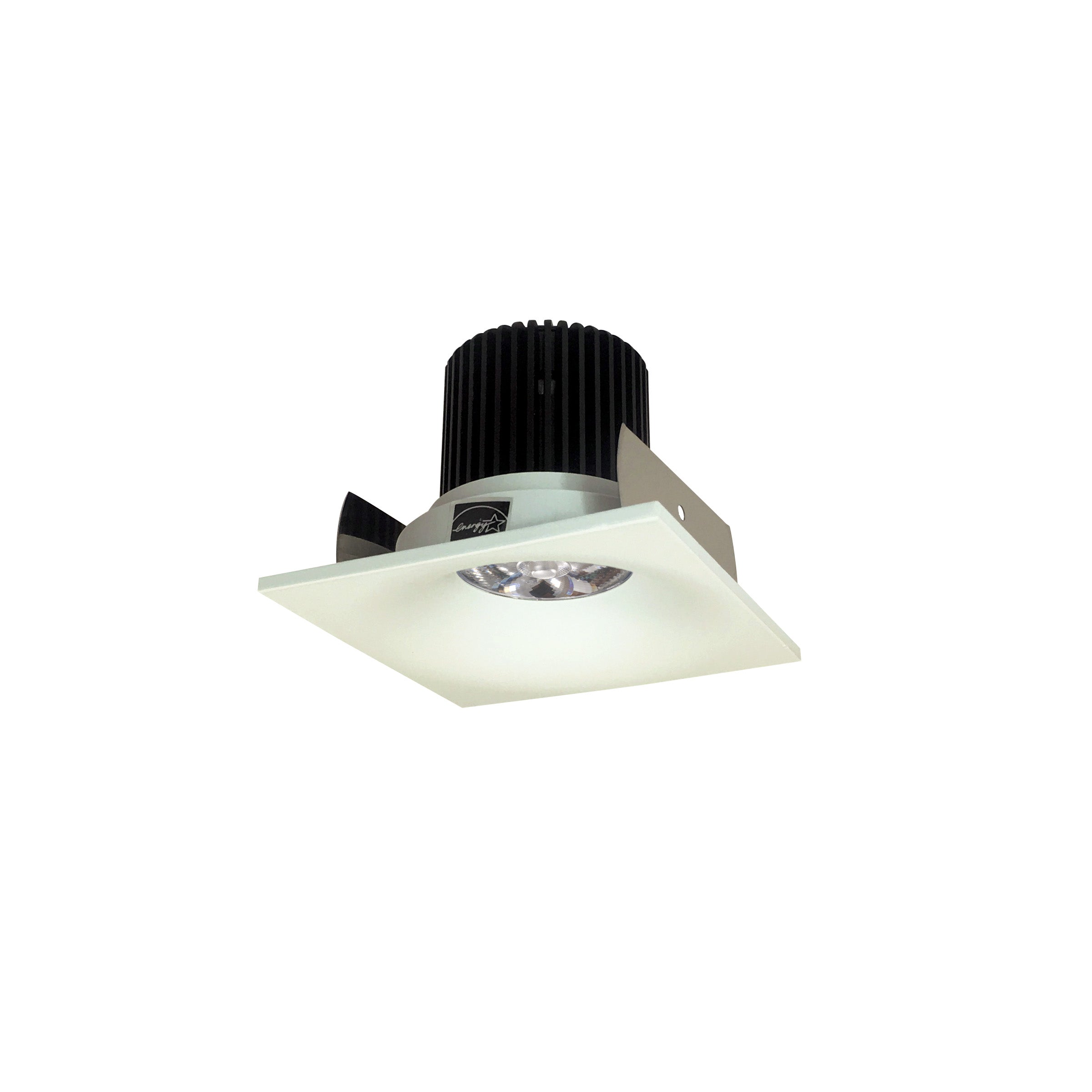 Nora Lighting NIOB - 2SNB30QWW 2" Iolite LED Square Bullnose, 10 - Degree Optic, 800lm / 12W, 3000K, White Finish - Sonic Electric