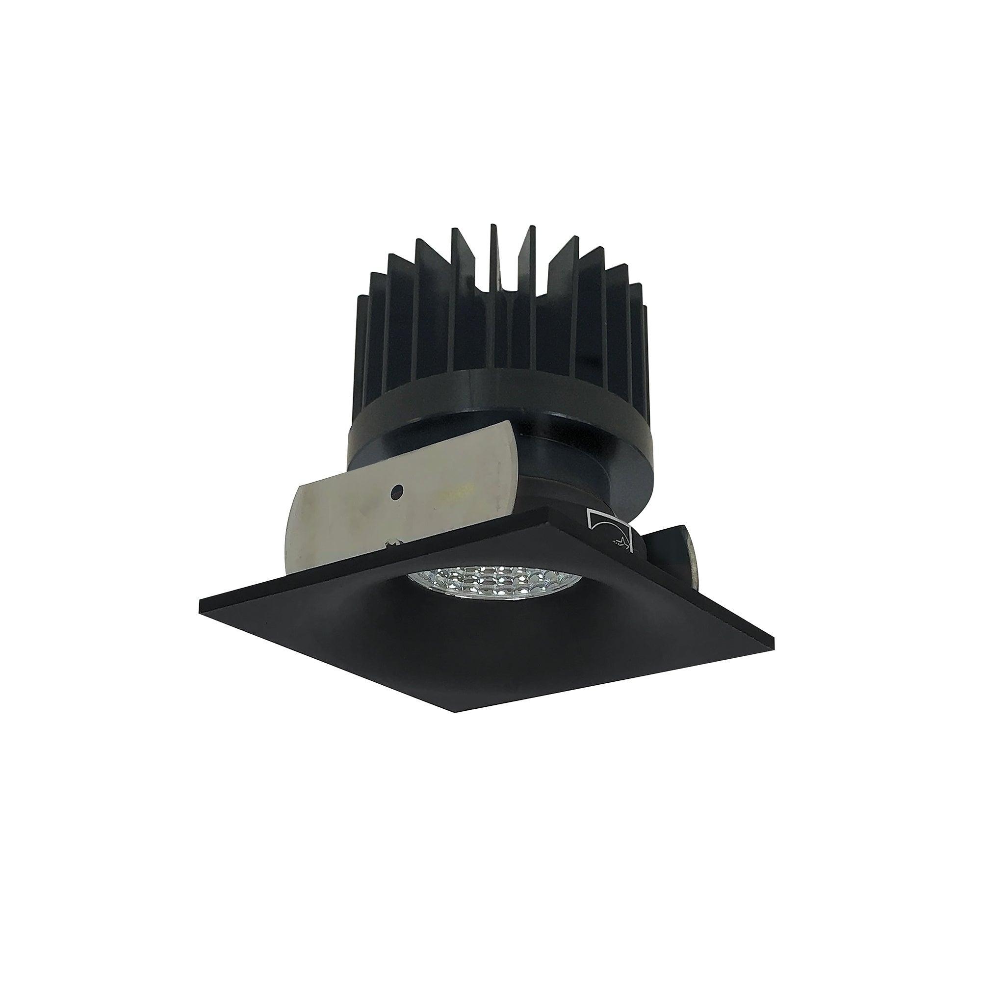 Nora Lighting NIOB - 2SNB30XBB/HL 2" Iolite LED Square Bullnose, 1500lm/2000lm/2500lm (varies by housing), 3000K, Black Finish - Sonic Electric