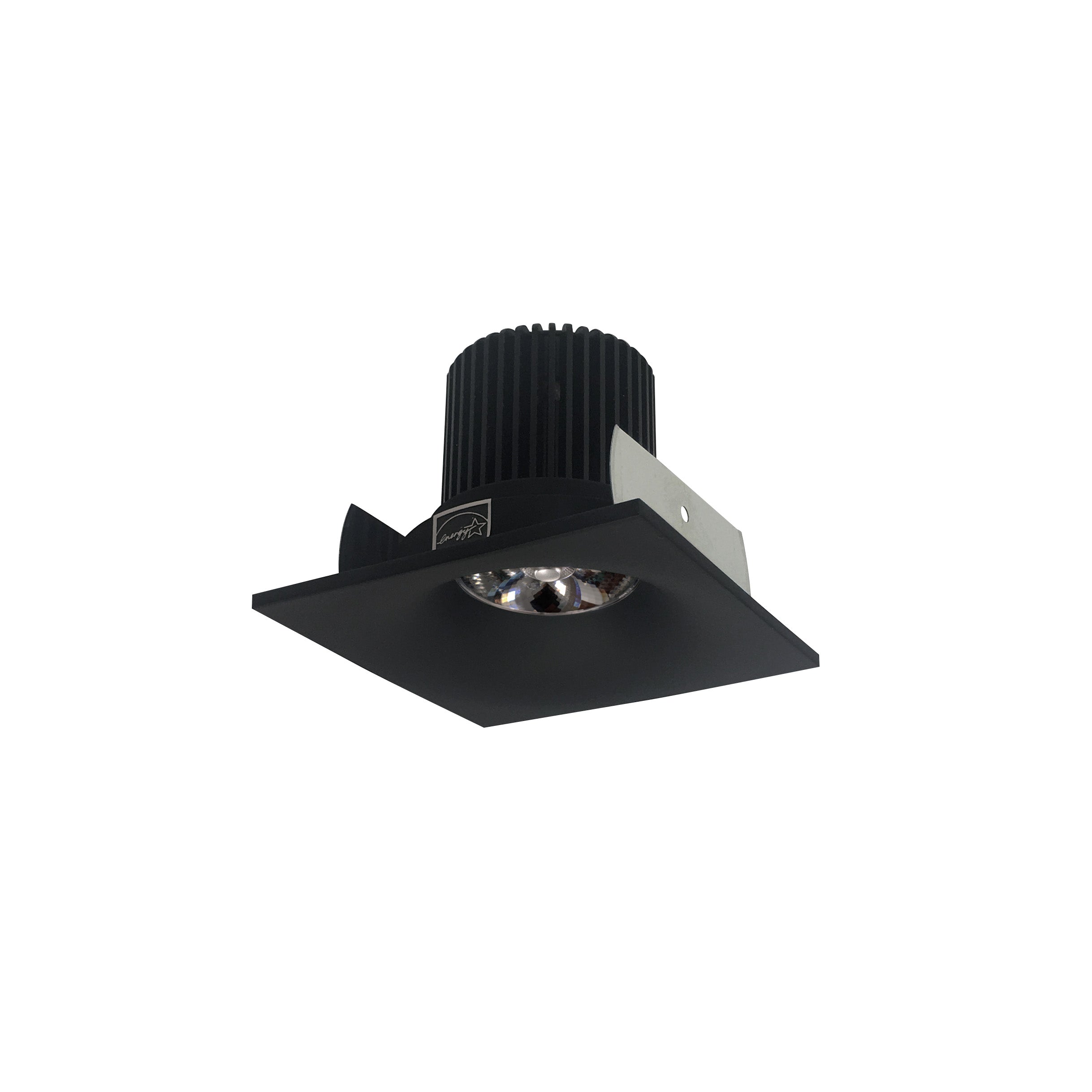 Nora Lighting NIOB - 2SNB35QBB 2" Iolite LED Square Bullnose, 10 - Degree Optic, 800lm / 12W, 3500K, Black Finish - Sonic Electric