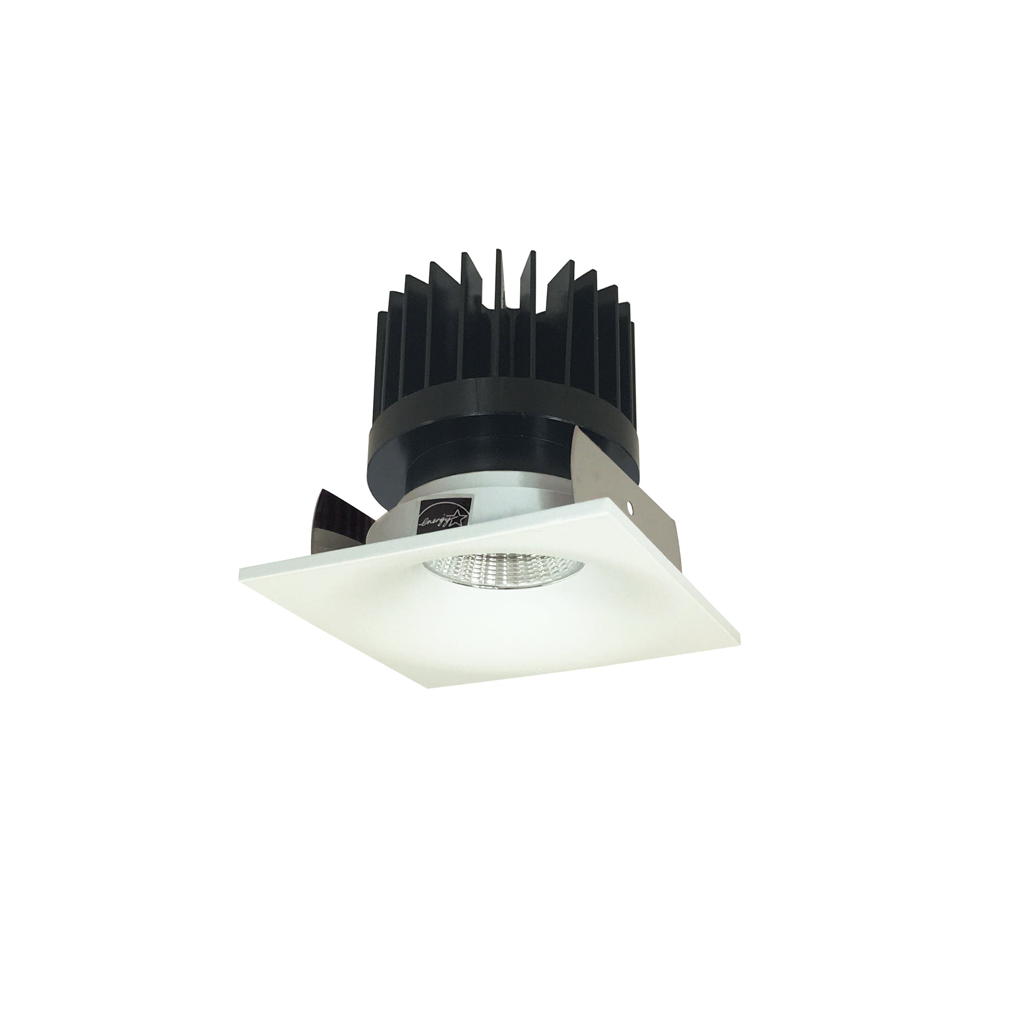 Nora Lighting NIOB - 2SNB50XMPW/HL 2" Iolite LED Square Bullnose, 1500lm/2000lm/2500lm (varies by housing), 5000K, Matte Powder White Finish - Sonic Electric