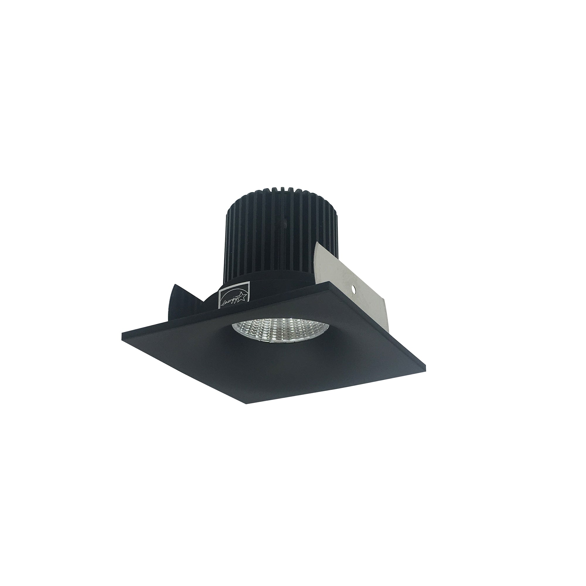 Nora Lighting NIOB - 2SNBCDXBB 2" Iolite LED Square Bullnose, 800lm / 14W, Comfort Dim, Black Finish - Sonic Electric