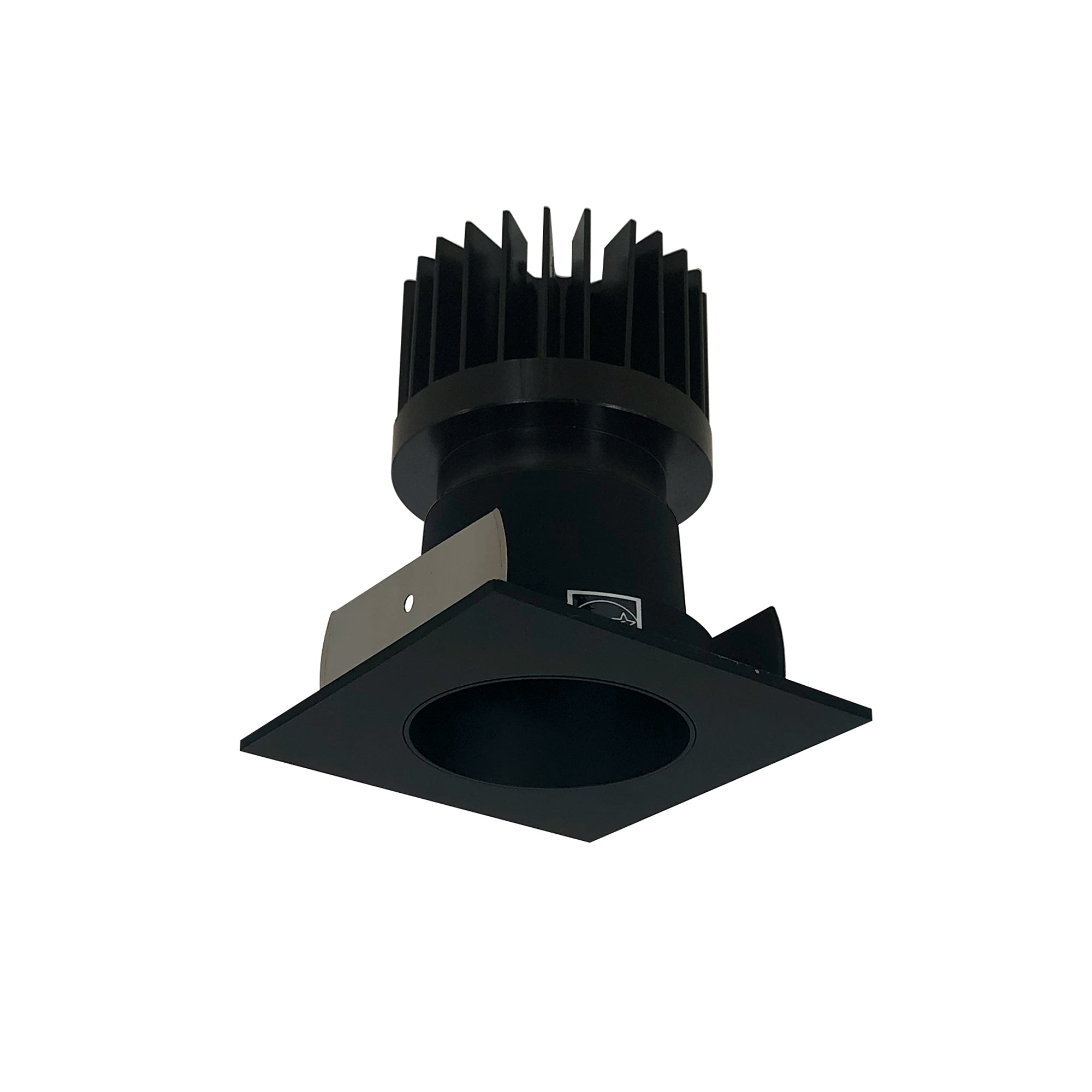 Nora Lighting NIOB - 2SNDC27XBB/HL 2" Iolite LED Square Reflector with Round Aperture, 1500lm/2000lm/2500lm (varies by housing), 2700K, Black Reflector / Black Flange - Sonic Electric