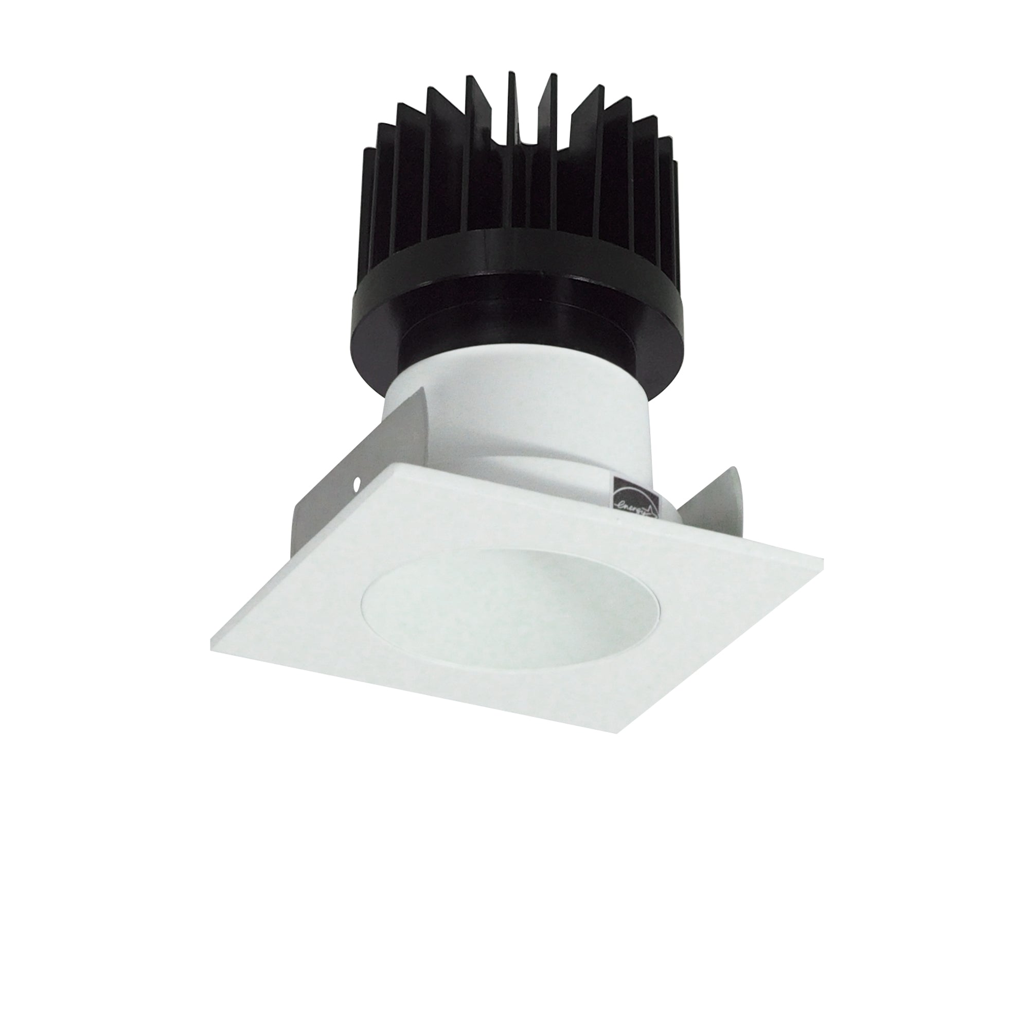Nora Lighting NIOB - 2SNDC27XMPW/HL 2" Iolite LED Square Reflector with Round Aperture, 1500lm/2000lm/2500lm (varies by housing), 2700K, Matte Powder White Reflector / Matte Powder White Flange - Sonic Electric