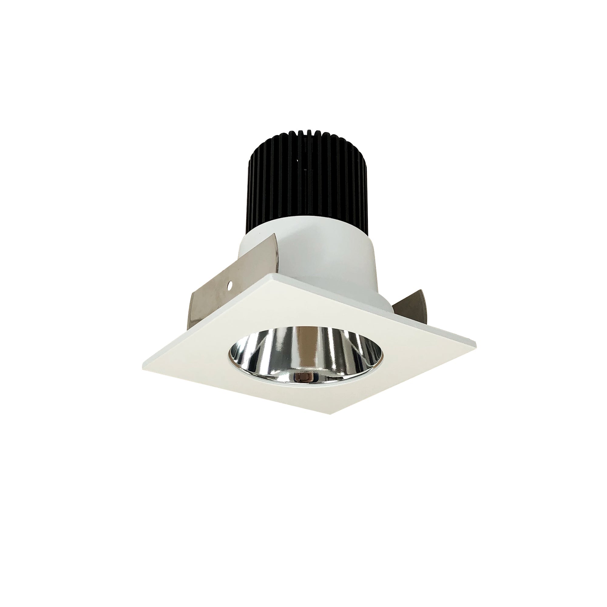 Nora Lighting NIOB - 2SNDC40XCMPW/10 2" Iolite LED Square Reflector with Round Aperture, 1000lm / 14W, 4000K, Specular Clear Reflector / Matte Powder White Flange - Sonic Electric