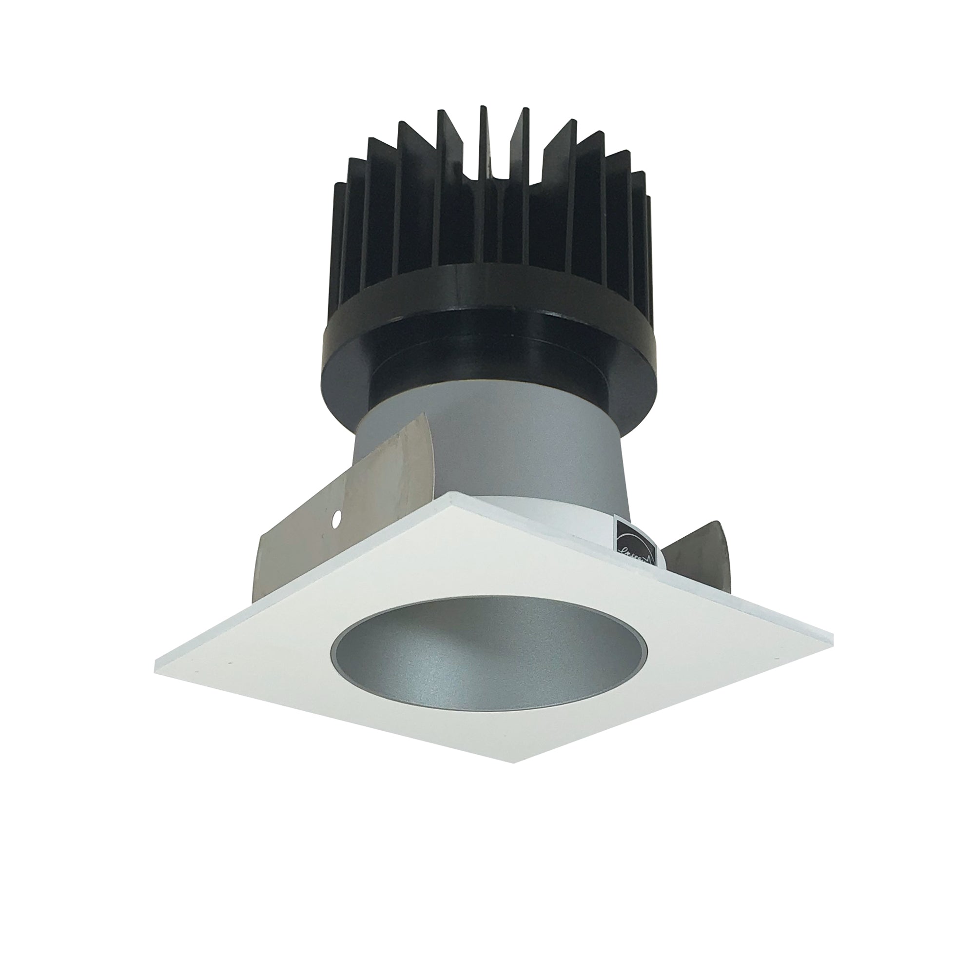 Nora Lighting NIOB - 2SNDC50XHZMPW/HL 2" Iolite LED Square Reflector with Round Aperture, 1500lm/2000lm/2500lm (varies by housing), 5000K, Haze Reflector / Matte Powder White Flange - Sonic Electric