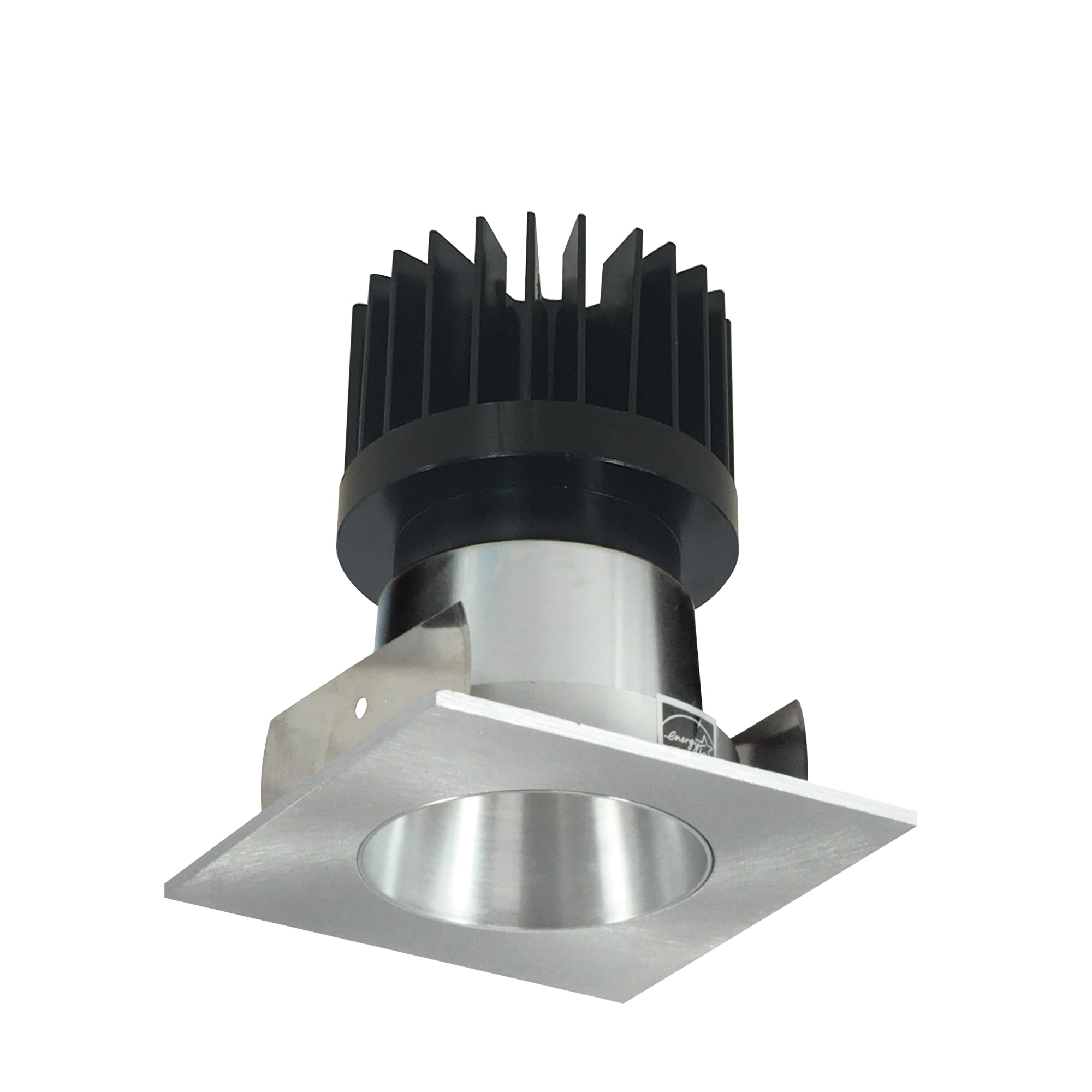 Nora Lighting NIOB - 2SNDC50XNN/HL 2" Iolite LED Square Reflector with Round Aperture, 1500lm/2000lm/2500lm (varies by housing), 5000K, Natural Metal Reflector / Natural Metal Flange - Sonic Electric
