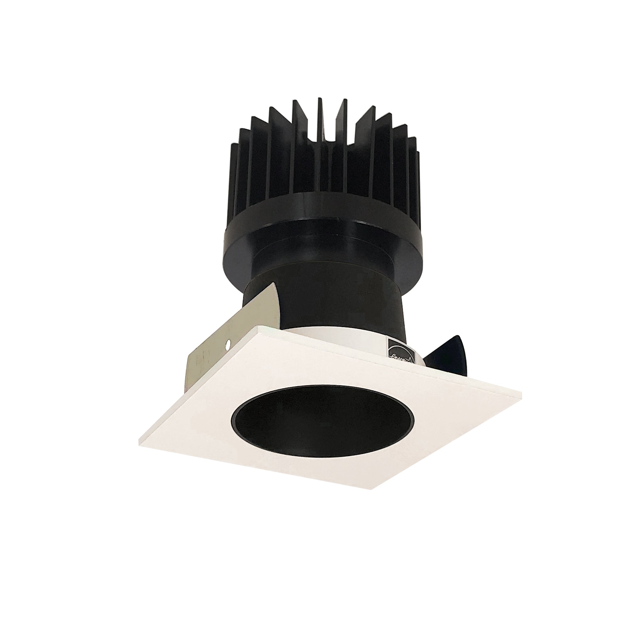 Nora Lighting NIOB - 2SNDCCDXBW/HL 2" Iolite LED Square Reflector with Round Aperture, 1500lm/2000lm/2500lm (varies by housing), Comfort Dim, Black Reflector / White Flange - Sonic Electric