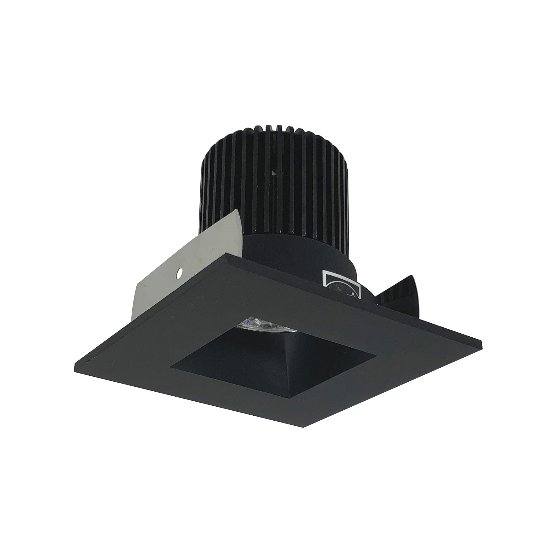Nora Lighting NIOB - 2SNDSQ30QBB 2" Iolite LED Square Reflector with Square Aperture, 10 - Degree Optic, 800lm / 12W, 3000K, Black Reflector / Black Flange - Sonic Electric