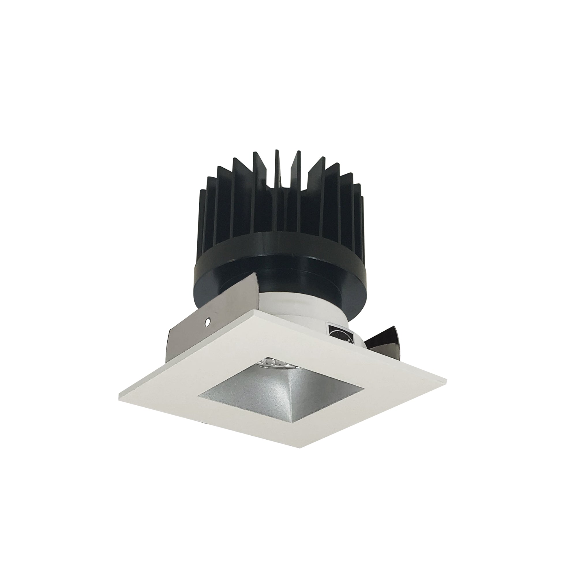 Nora Lighting NIOB - 2SNDSQ50XHZMPW/HL 2" Iolite LED Square Reflector with Square Aperture, 1500lm/2000lm/2500lm (varies by housing), 5000K, Haze Reflector / Matte Powder White Flange - Sonic Electric