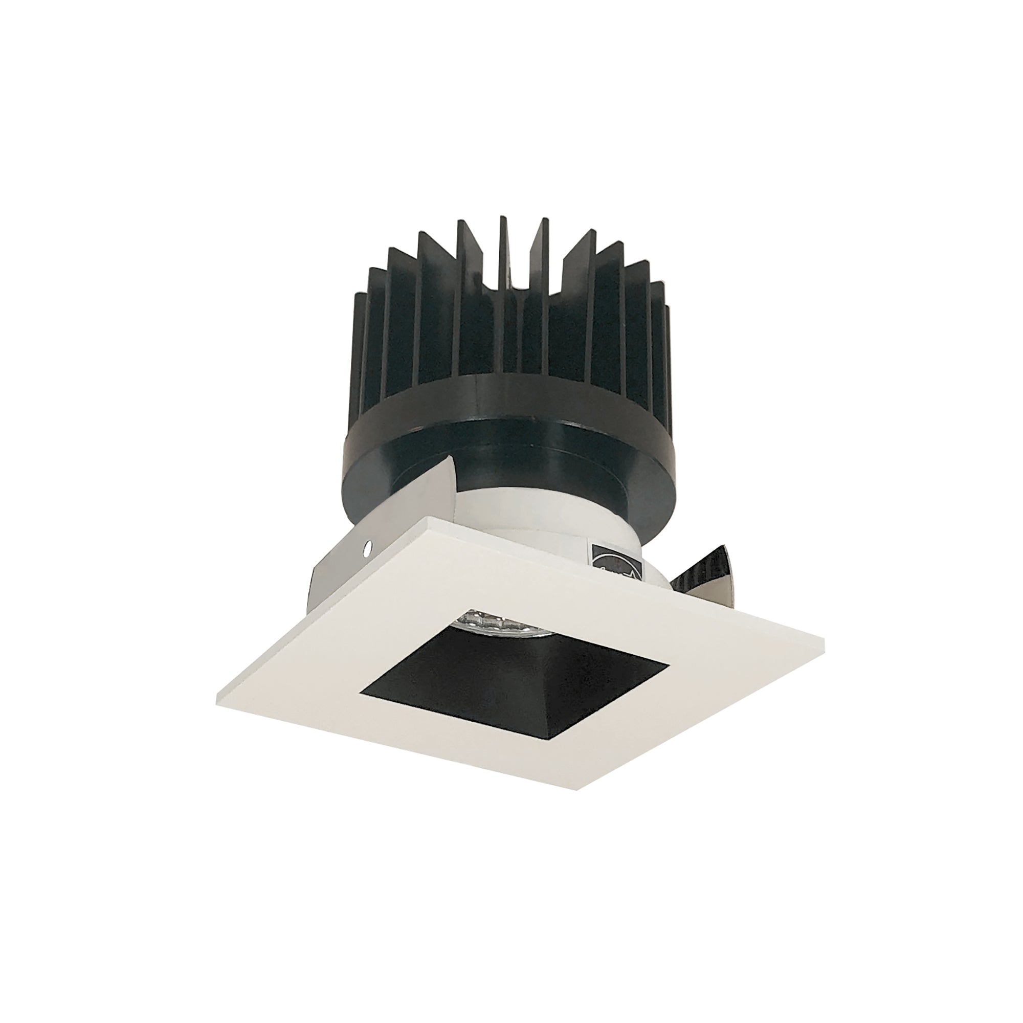 Nora Lighting NIOB - 2SNDSQCDXBW/HL 2" Iolite LED Square Reflector with Square Aperture, 1500lm/2000lm/2500lm (varies by housing), Comfort Dim, Black Reflector / White Flange - Sonic Electric