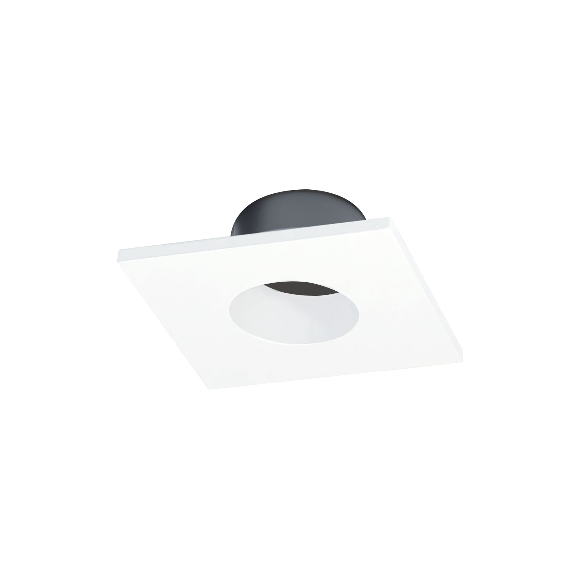 Nora Lighting NIOC - 1SNGMPW 1" Iolite Can - less Square Downlight Trim, Matte Powder White finish - Sonic Electric