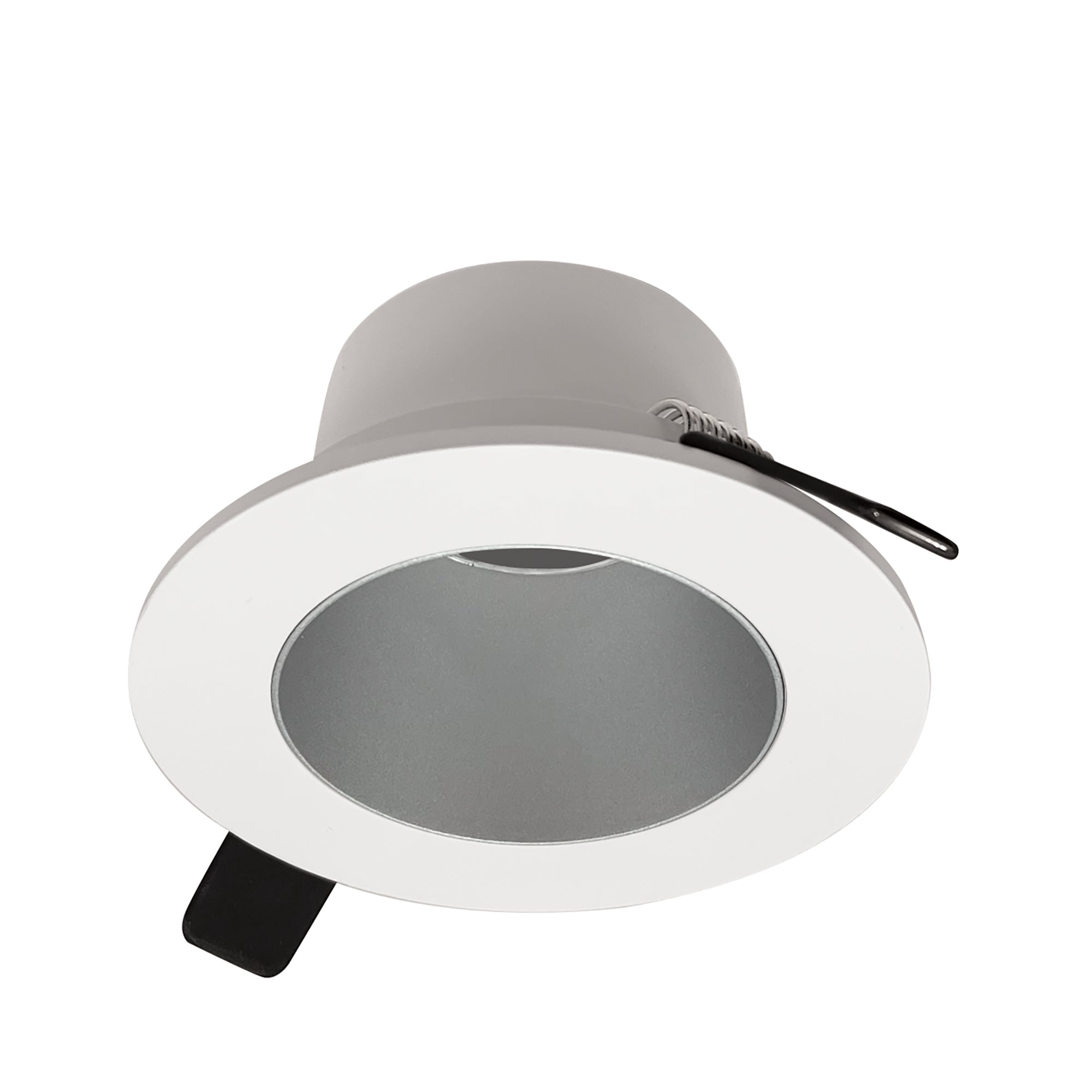 Nora Lighting NIOC - 4RNDCHW 4" Iolite Can - less Round Downlight Trim, Haze Reflector / White Flange - Sonic Electric