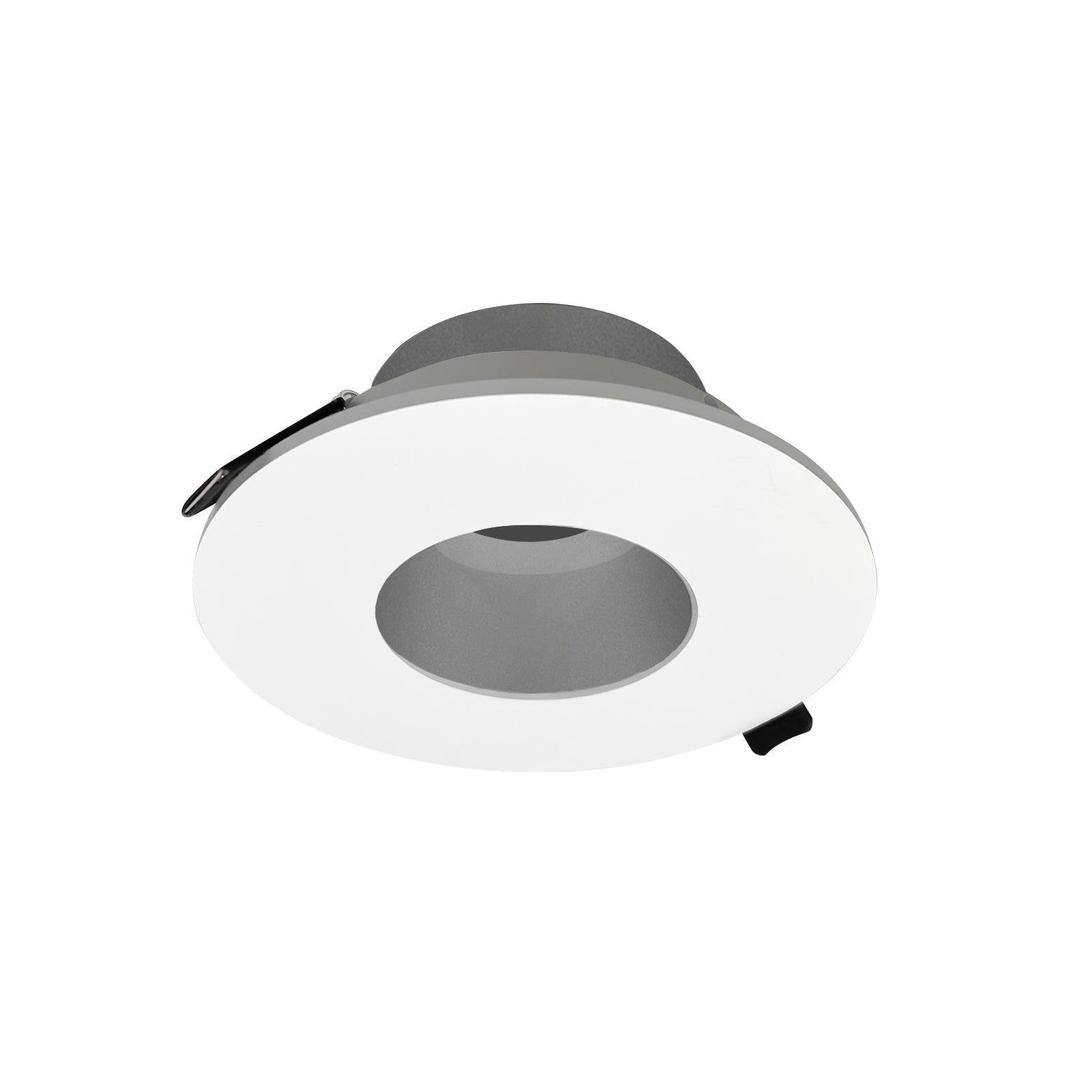 Nora Lighting NIOC - 4RPHHZMPW 4" Iolite Can - less Round Pinhole Trim, Haze Pinhole / Matte Powder White Flange - Sonic Electric