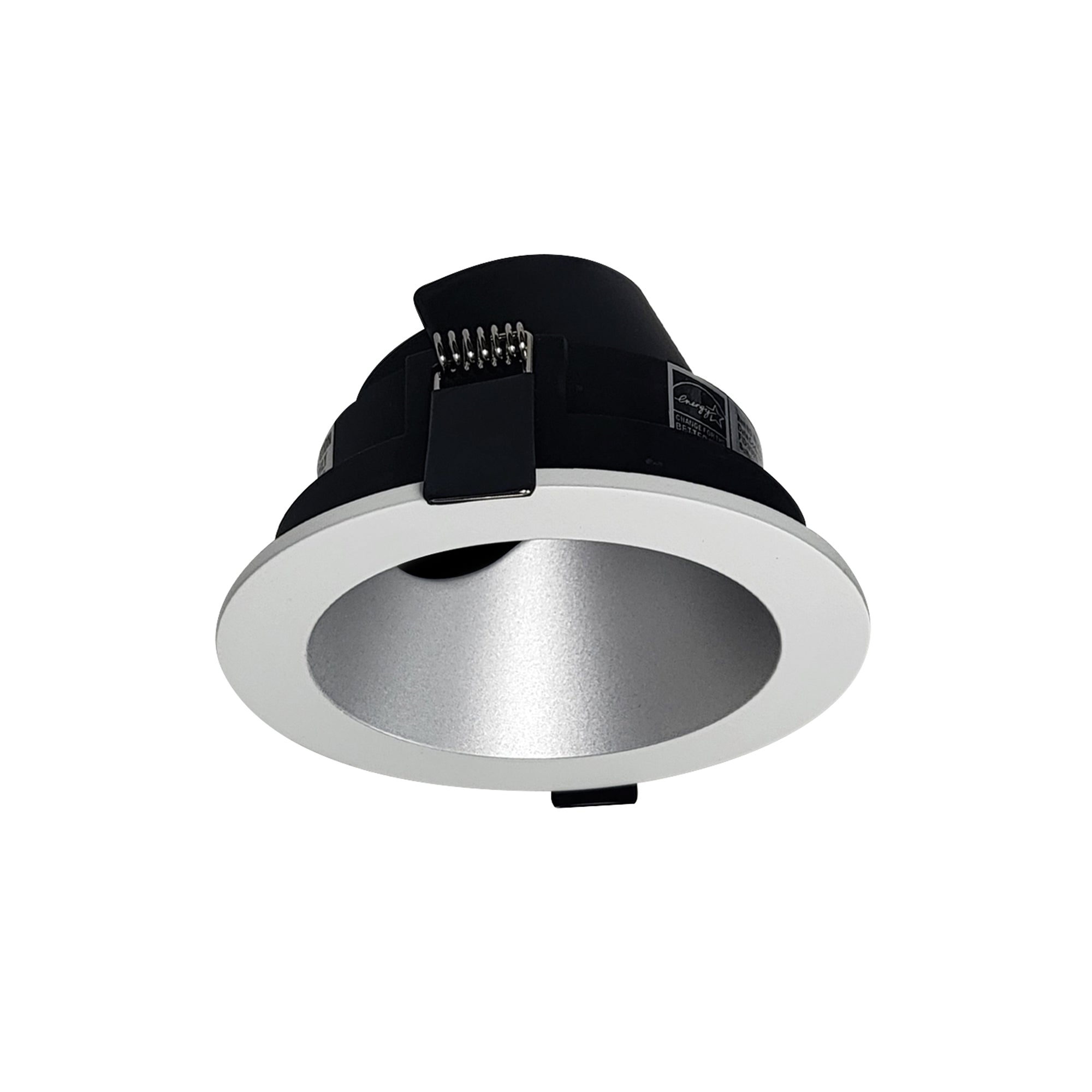 Nora Lighting NIOC - 4RSLAHZMPW 4" Iolite Can - less Adjustable Slot Trim, Haze Reflector / Matte Powder White Flange - Sonic Electric