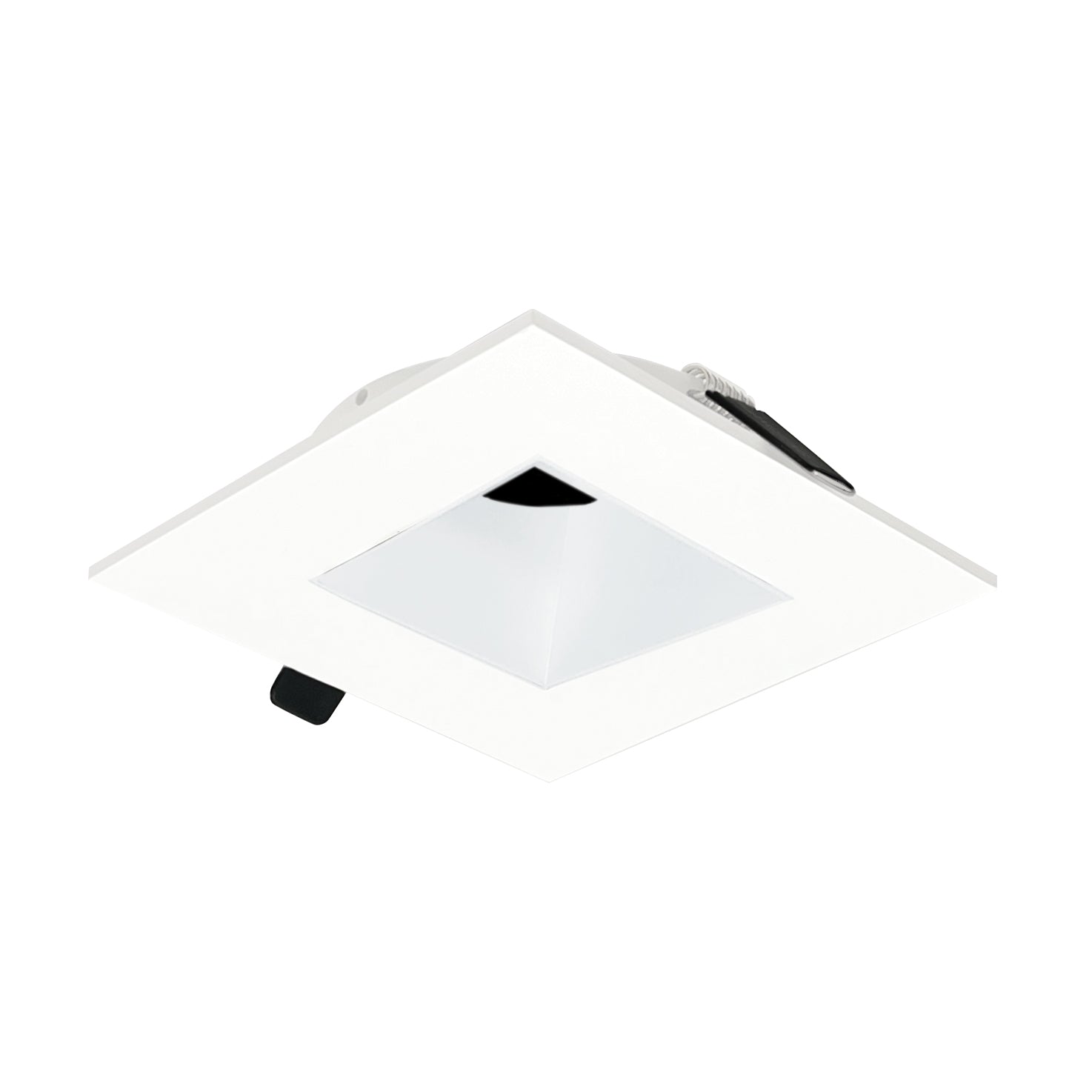 Nora Lighting NIOC - 4SNDSQMPW 4" Iolite Can - less Square Downlight Trim, Matte Powder White finish - Sonic Electric