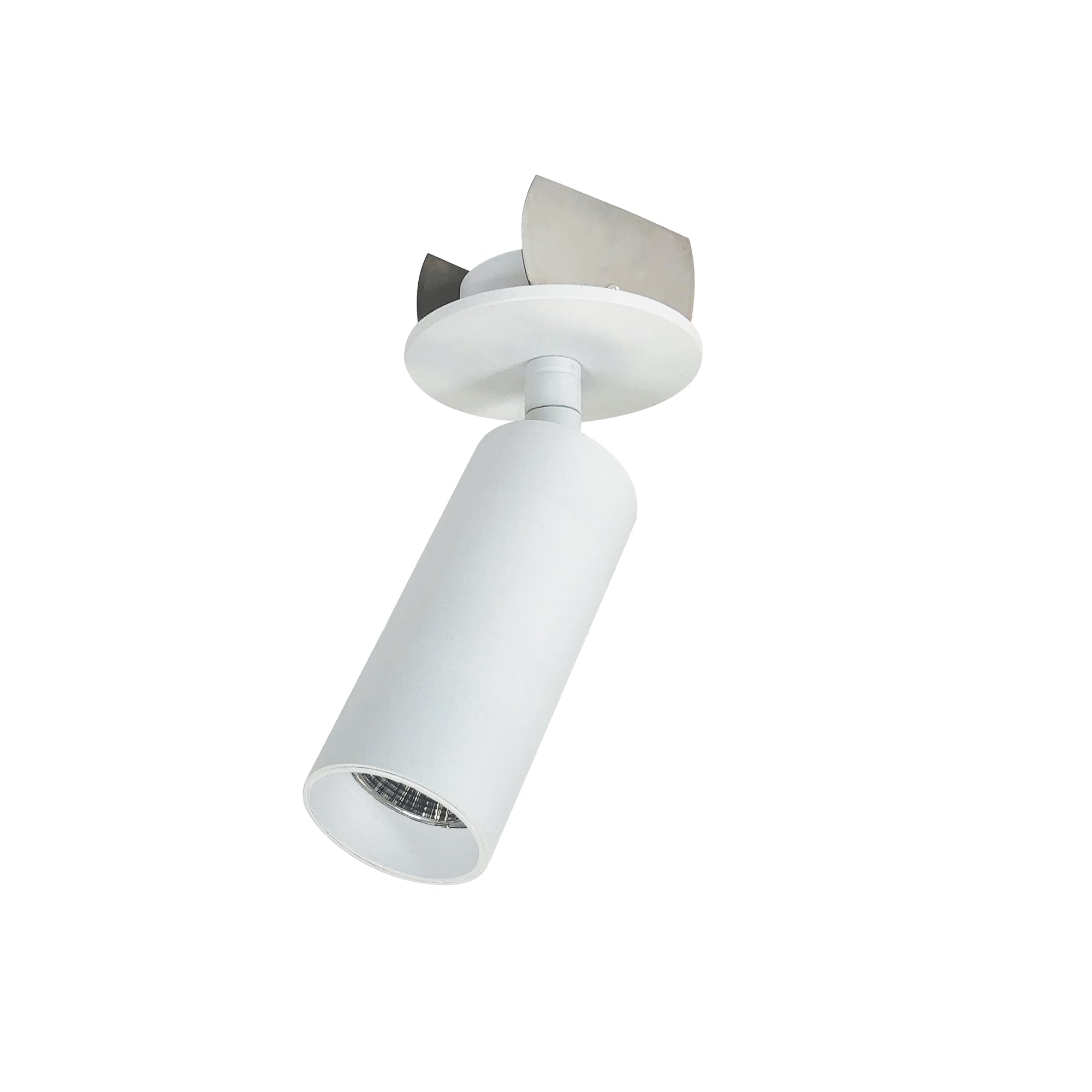 Nora Lighting NIOP - 1RCY40XMPW 1" iPOINT Monopoint Luminaire, Round Cylinder, 750lm, 4000K, 90+CRI, Matte Powder White - Sonic Electric