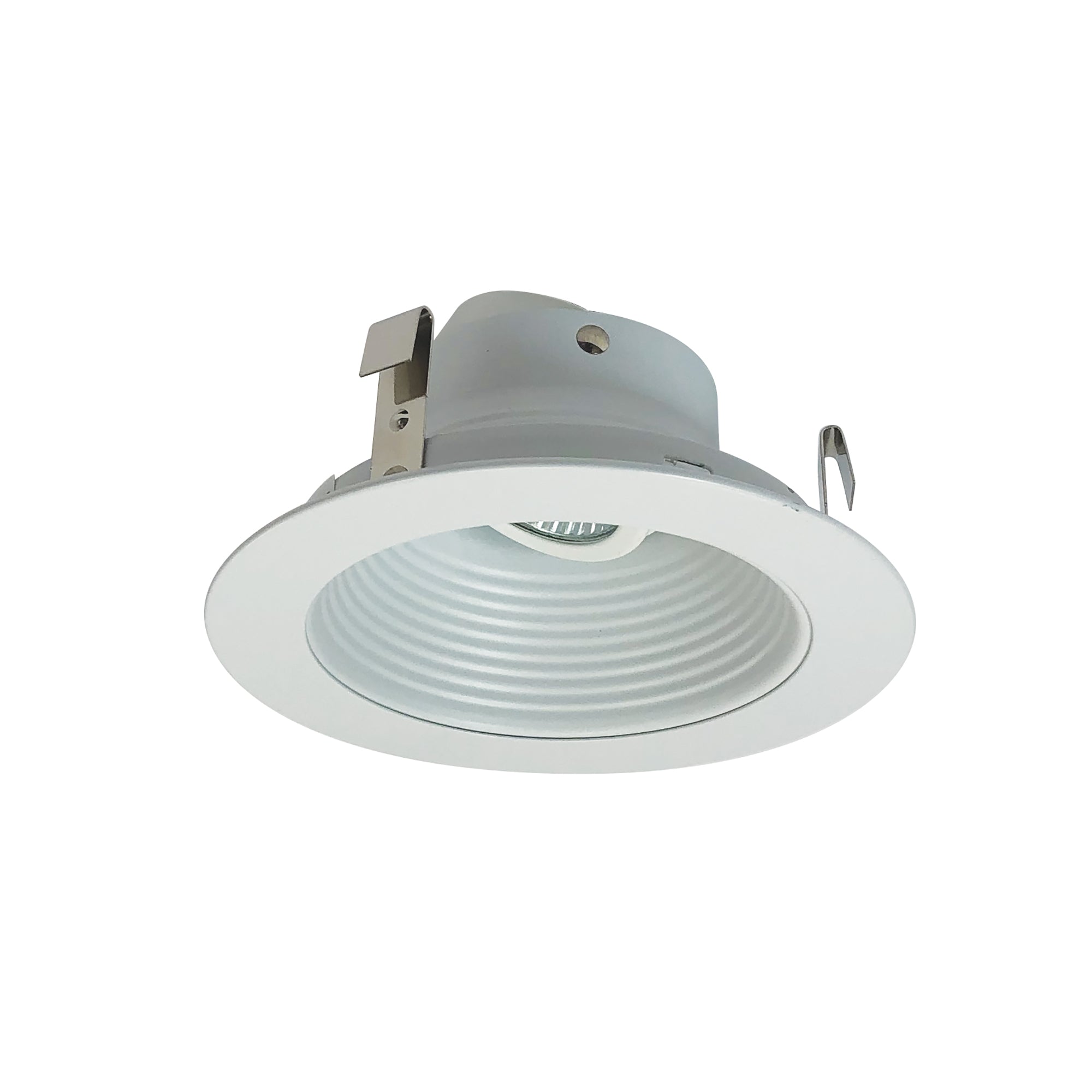 Nora Lighting NL - 410 4",LV,STEPPED BAFFLE,WHITE - Sonic Electric