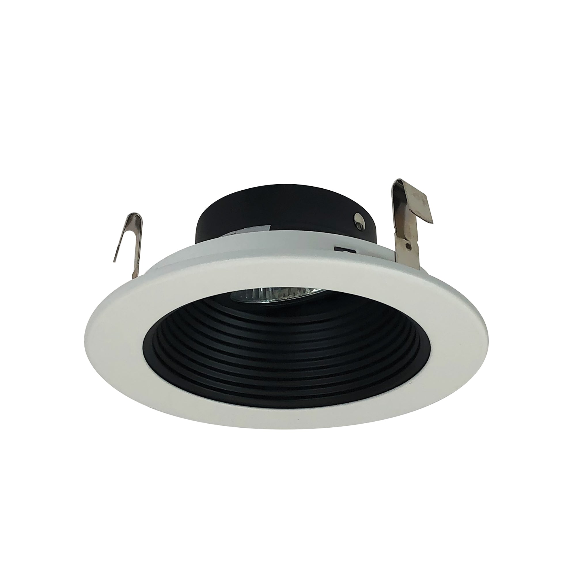 Nora Lighting NL - 411 4",LV,BLK STEP BAF, WHITE RING - Sonic Electric