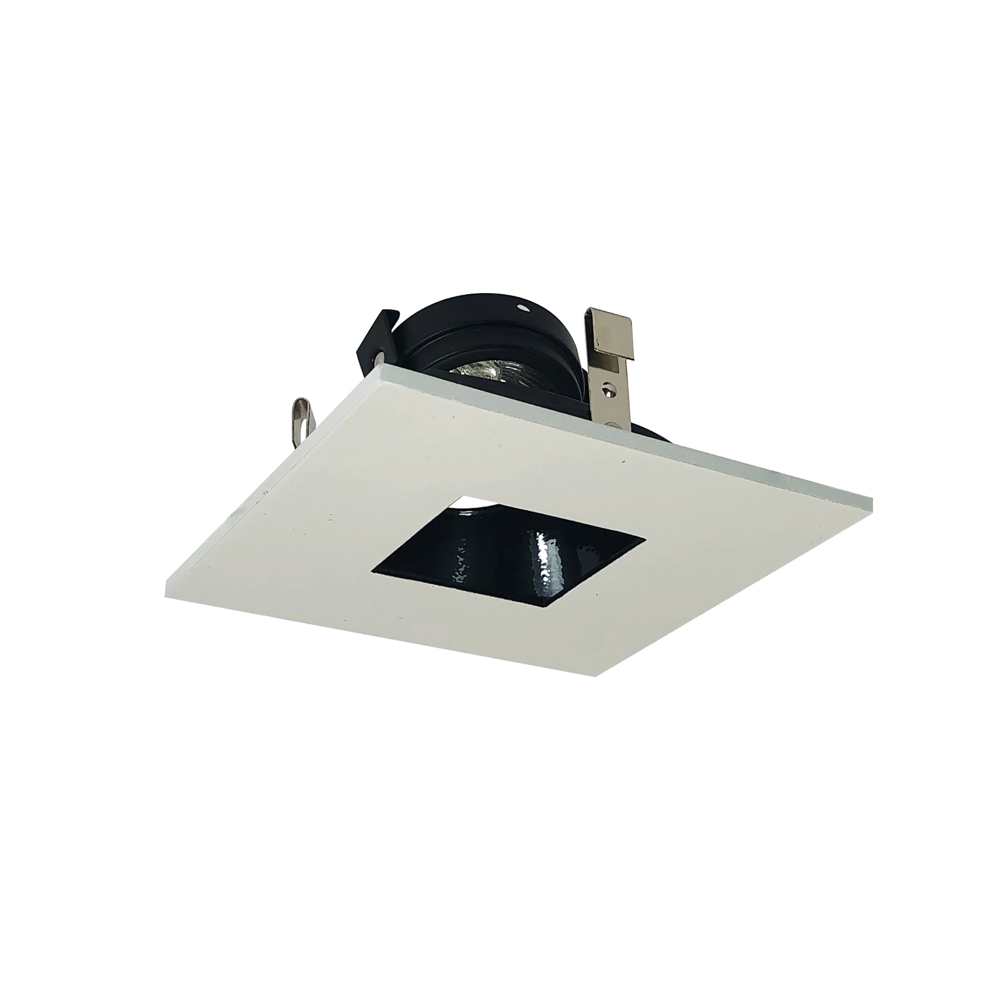 Nora Lighting NL - 4855BW 4"SQ W/2"SQ HOLE,ADJ,BLK REF,W - Sonic Electric